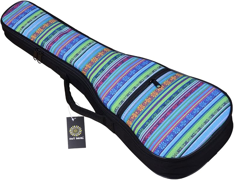 10MM Sponge Padding Waterproof Durable Colorful Conventional Ukulele Case Bag with Storage (21 Inch, Bohemia No.2)