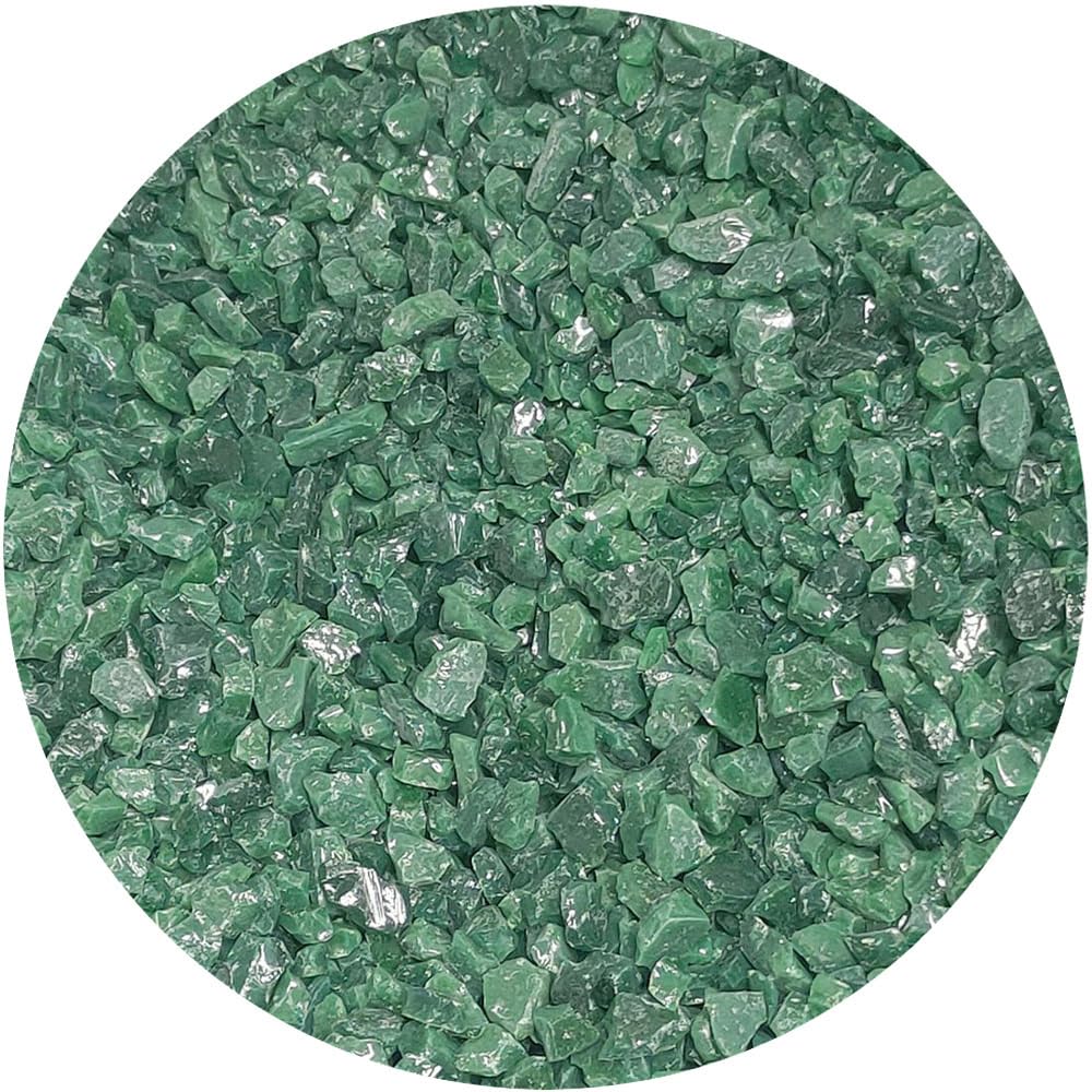 Youghiogheny Fusible Glass Frit Coarse Kelly Green Opal 4oz Jar - 96 COE (4004)
