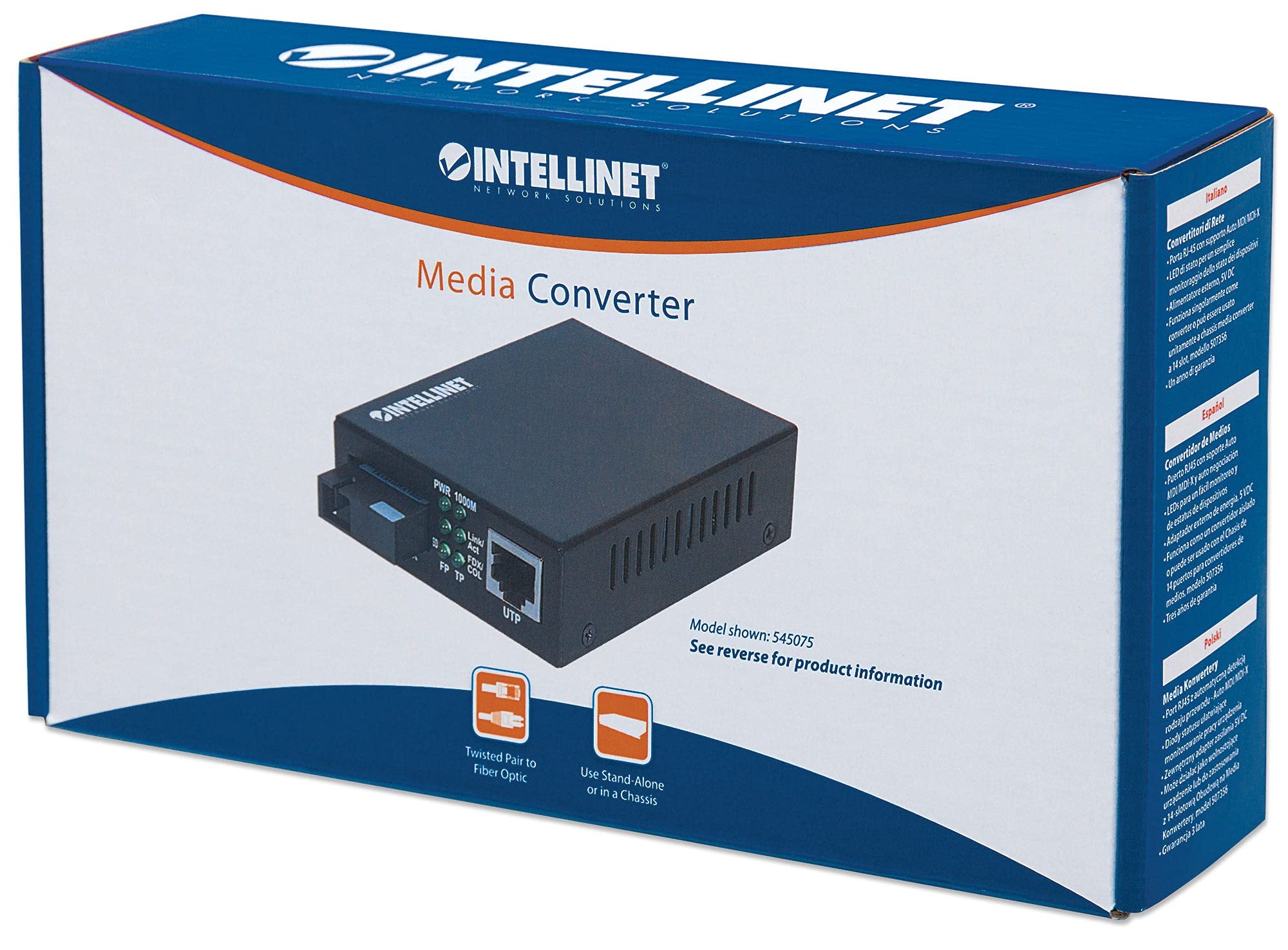 Intellinet 507349 convertitore multimediale di rete 1000 Mbit/s 1310 nm Modalità singola Nero
