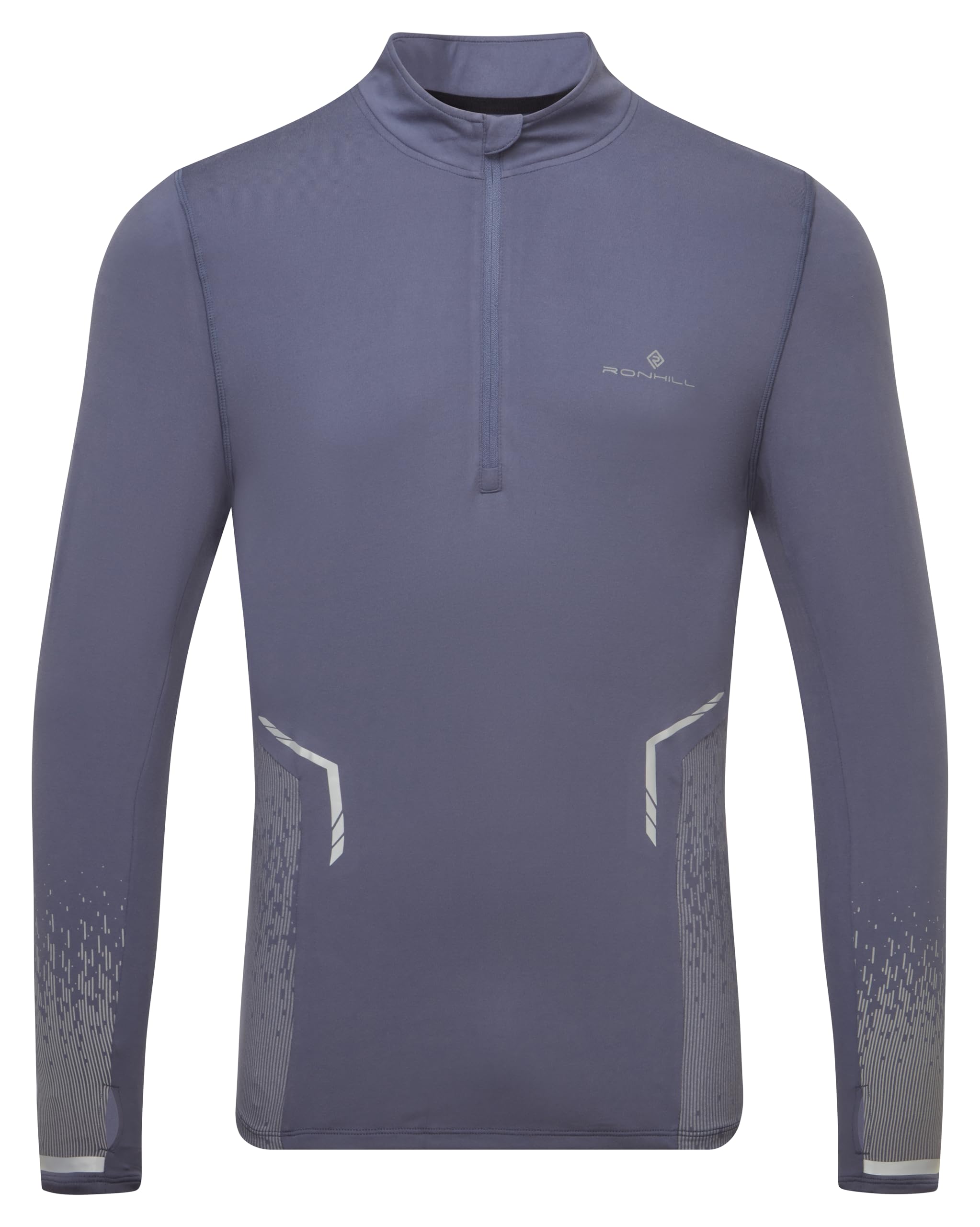 Ronhill Running, Men's Tech Reflect 1/2 Zip, Anchor/Reflect, L