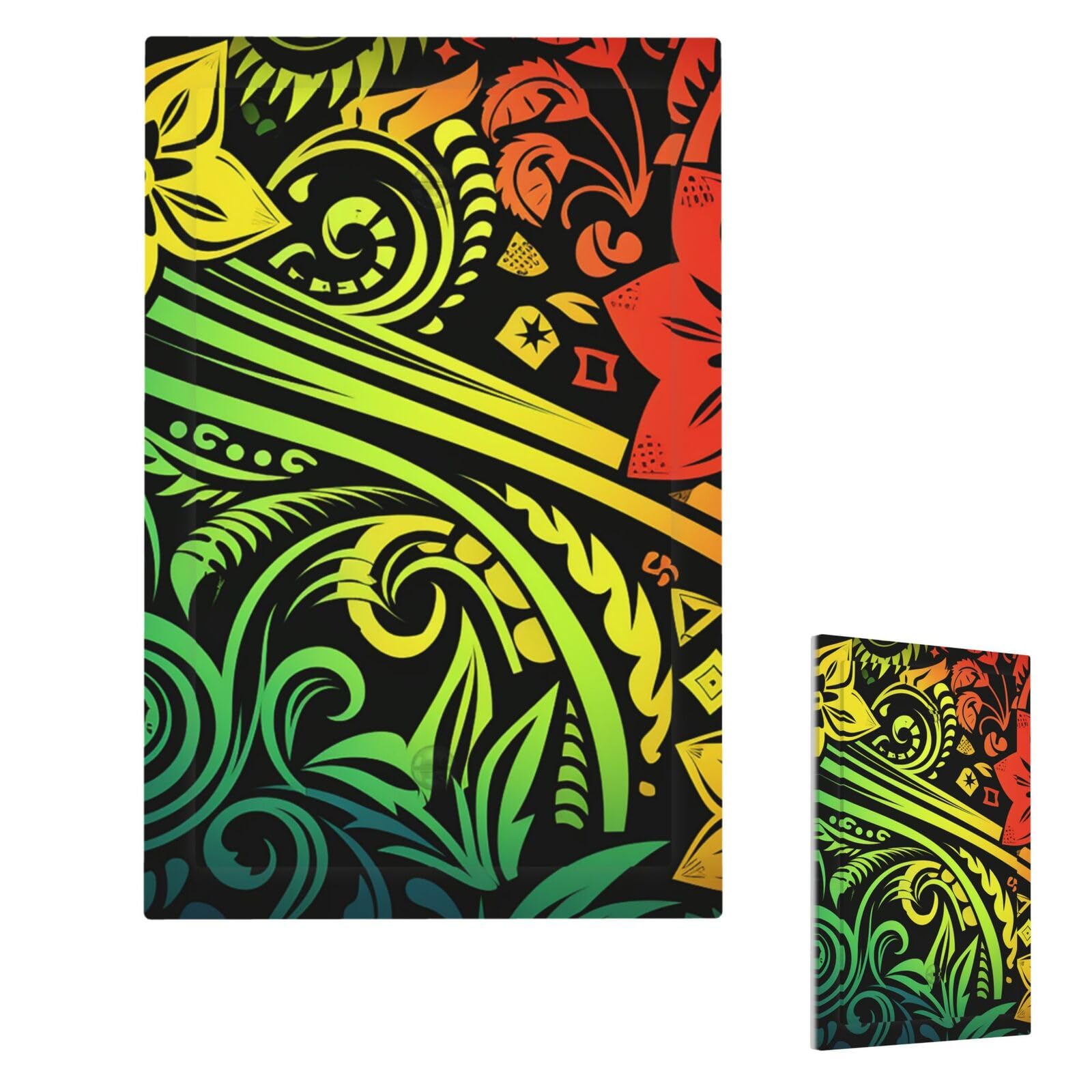 Hawaiian Tribal Style Wall Plate Cover Modern Decorative 1 Gang Light Switch Cover Unbreakable Receptacle Outlet Covers For Living Room Bedroom Home Decor Single Blank