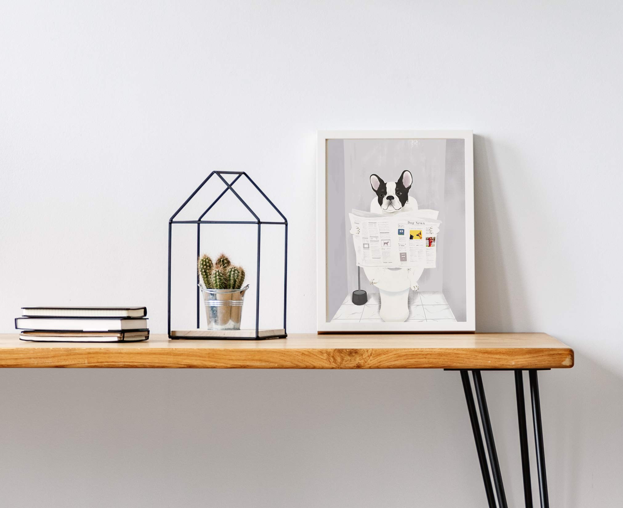 Haus and Hues Funny Dog Bathroom Decor Funny Bathroom Wall Art of Dog