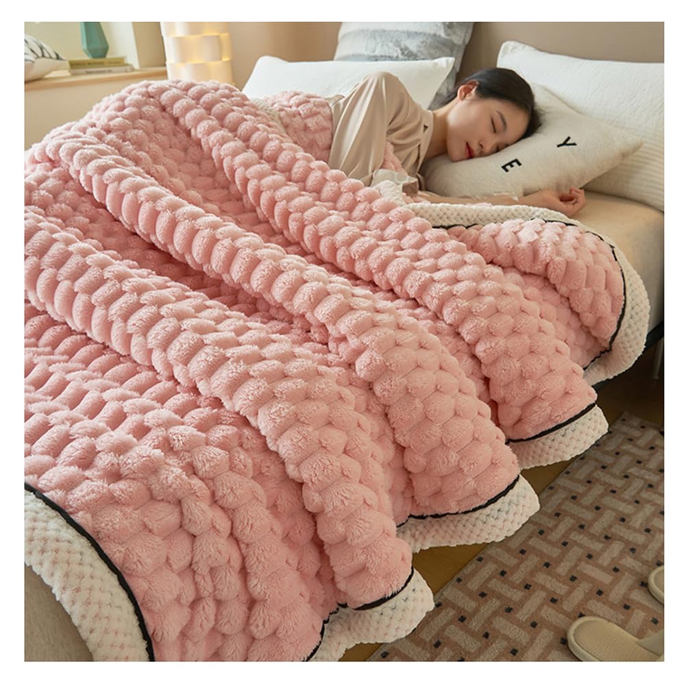 GUOCU Plaid per divani,Morbida e accogliente Coperta in pile Eleganti Coperte jacquard Matrimoniale Invernale Calde e Soffici per il riposo in ufficio