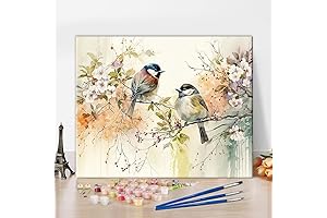TUMOVO Paint by Numbers for Adults Birds - Watercolor Design