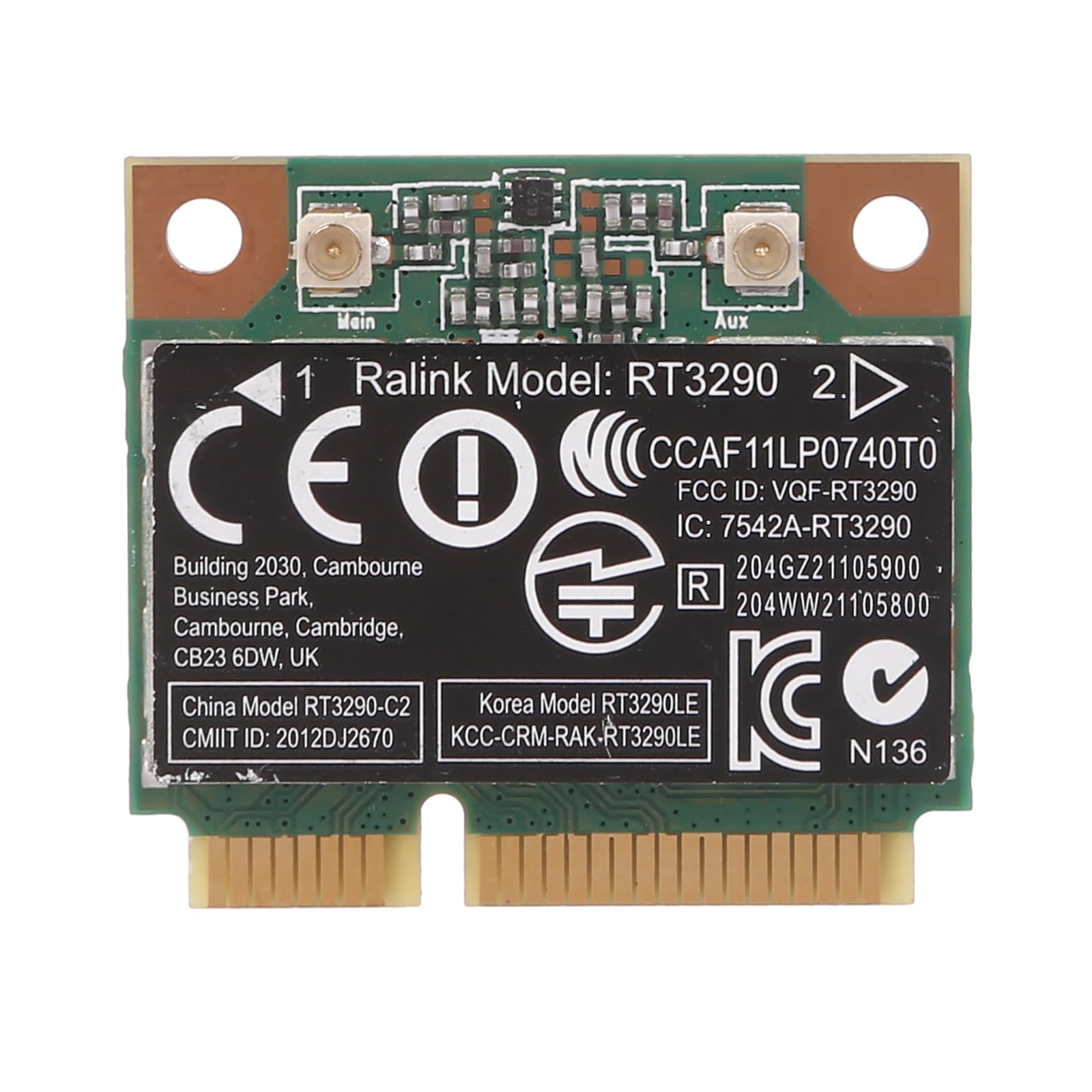 RaLink RT3290 802.11b/g/n 150Mbps Half Mini PCI E WiFi card adapter