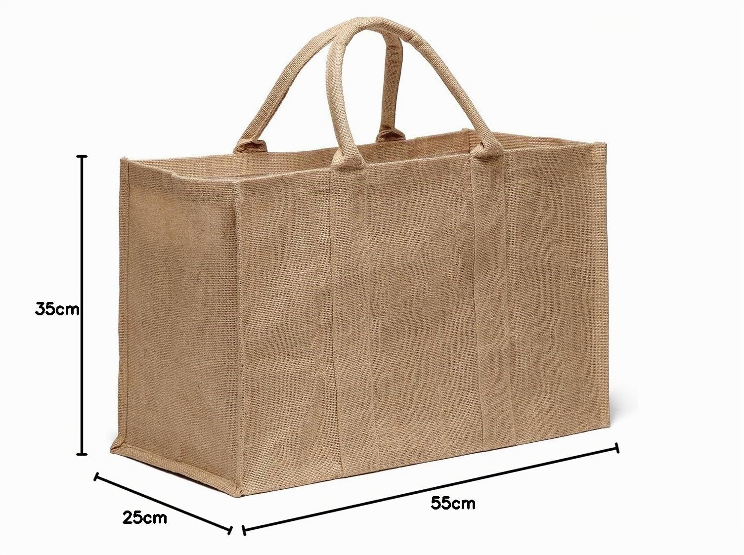 La Cordeline - Borsa multiuso in tela di iuta, 55 x 25 x 35 cm, 48 L