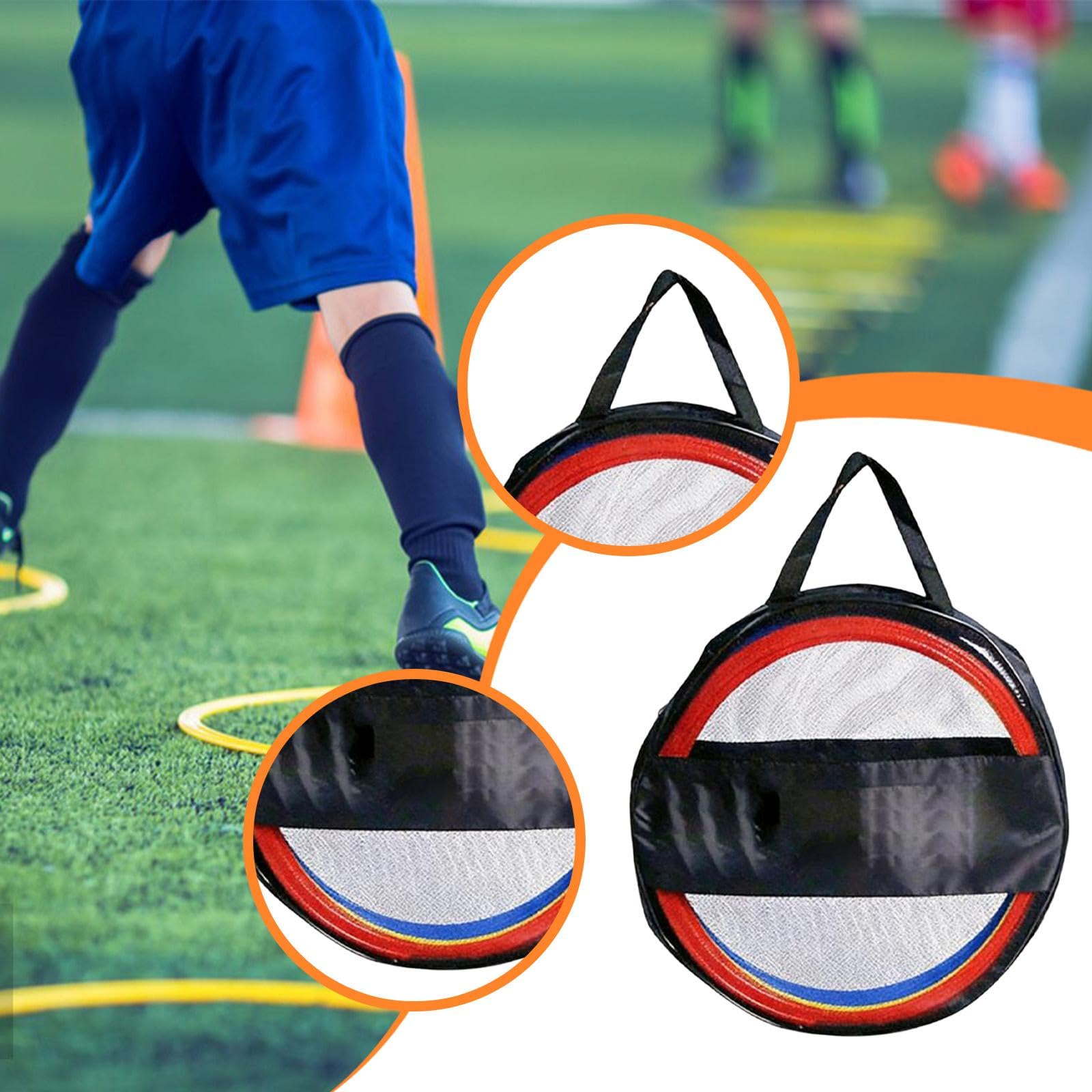 rockible 12 Anelli per l'agilità, Cerchi per Esercizi di velocità, Esercizi di Gioco di Gambe, Anelli per l'allenamento di velocità e agilità per