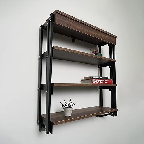 Miniatura 5 de Murphy - Mesa plegable Mesa de comedor montada en la pared Escritorio y estante multifuncional Estante de almacenamiento Escritorio de espacio