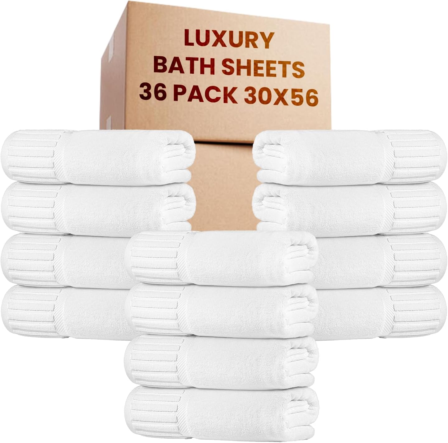 belem Ryotei Luxury Bulk Face Cloths 13x13 Inch – 300 Pack | 2-Ply 100% Combed Cotton Piano Border | Ultra Soft, Highly Absorbent, Durable Hotel Quality Washcloths for Spas, Gyms, Hotels & Resorts
