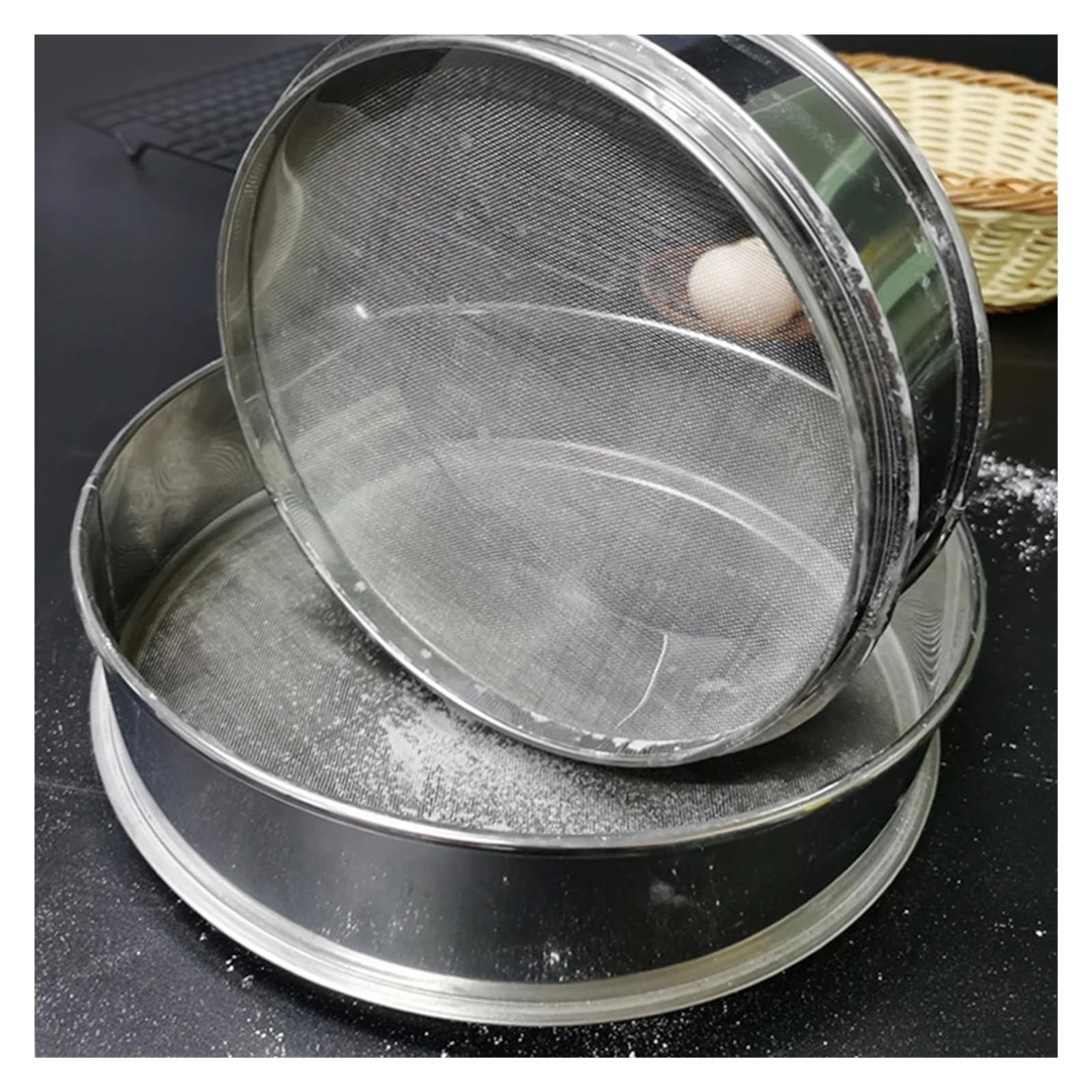 Générique Tamis Rond en Acier Inoxydable de 40 cm
