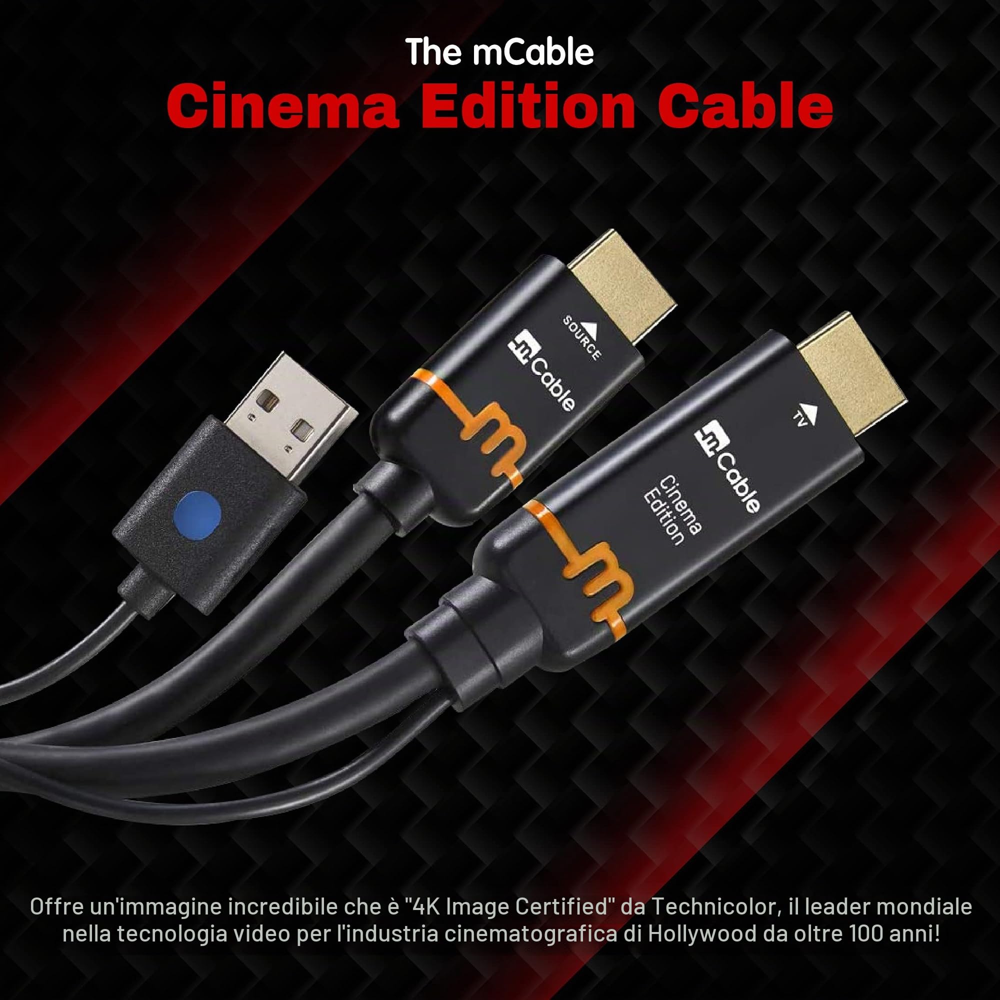 Marsiglia mn02612 mCable cavo HDMI 1.52m, nero