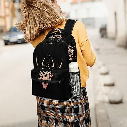 Miniatura 6 de Viking Skull - Mochila unisex de mitología nórdica para portátil, ligera, mochila de viaje
