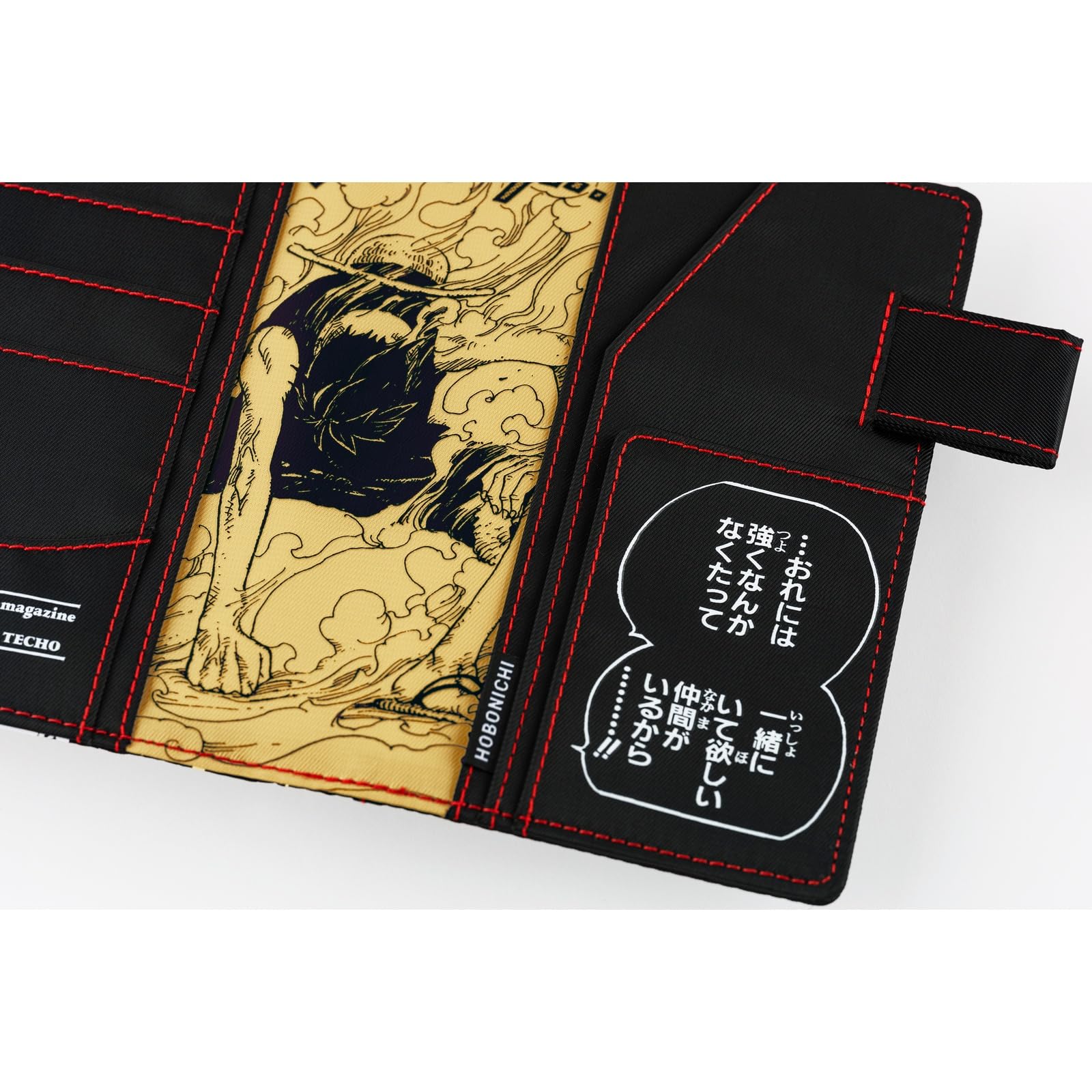 Hobonichi Techo pokrowiec na planer A6 – magazynek ONE PIECE: Straw Hat Luffy (czarny) (oryginalny rozmiar, tylko okładka)