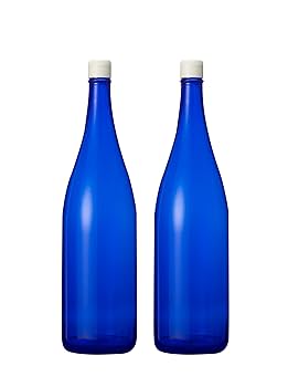 Amazon.co.jp: ブルーボトル ガラス製一升瓶 1800ml (2本