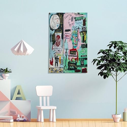 Vista 101 de Lienzo impreso para pared, póster inspirador de dinosaurio, la vida no me asusta, graffiti, pintura en lienzo, impresiones en lienzo