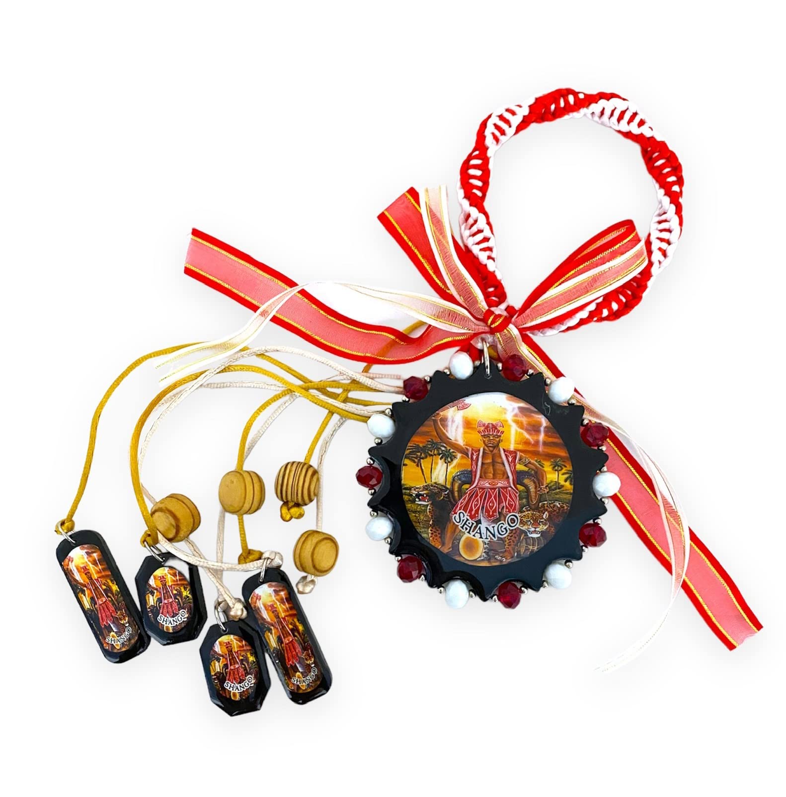 Amazon.com: Shango Chango Xango Wooden Round Medallion Hanging