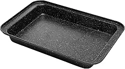 LYOR - Assadeira Retangular Antiaderente de Aço Carbono Granilite 37cm x 25cm x 5cm - Cor Preto