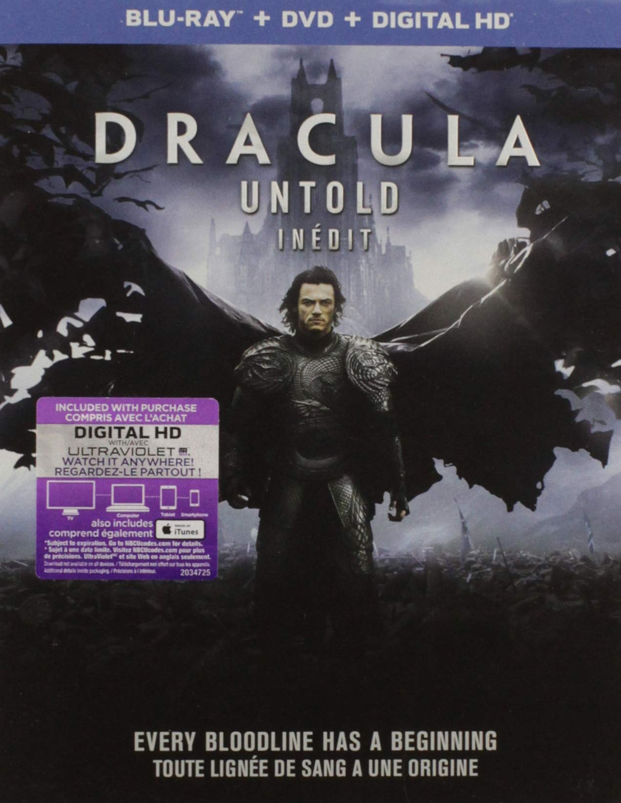 Dracula Untold [Blu-ray + DVD + Digital HD] (Bilingual) [Blu-ray]