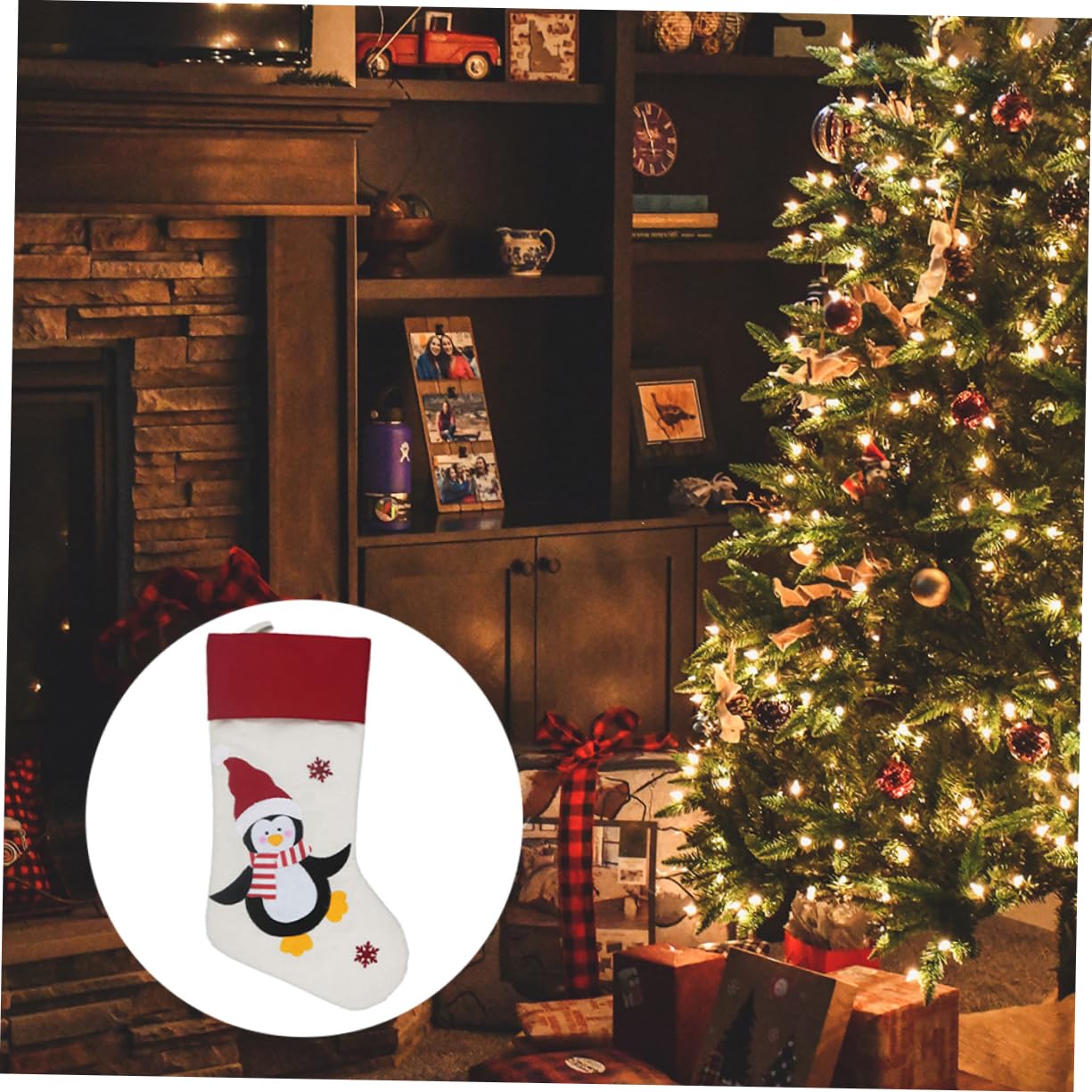 OUNONA 12 STK Weihnachtssocken Sockenbeutel Strümpfe Dekoration Strümpfe Rentierstrumpf Weihnachtsbonbonstrümpfe Weihnachtsschmuck Geschenktüte Vlies