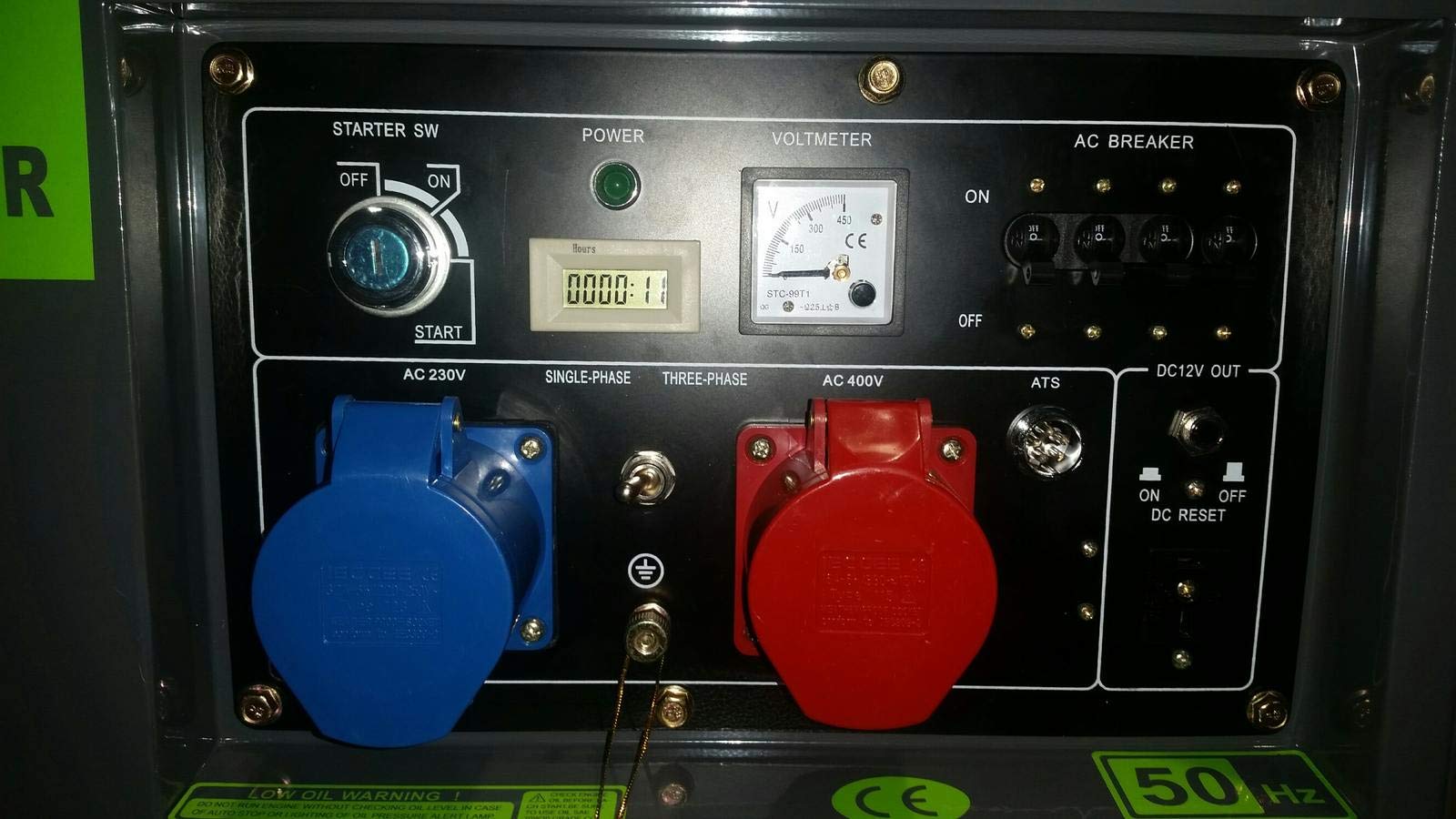 Varan Motors 92623 de ATS Diesel Generadores de corriente schallgedämpft corriente aggregat 5 kVA 400 V & 230 V + eléctrico Starter ATS