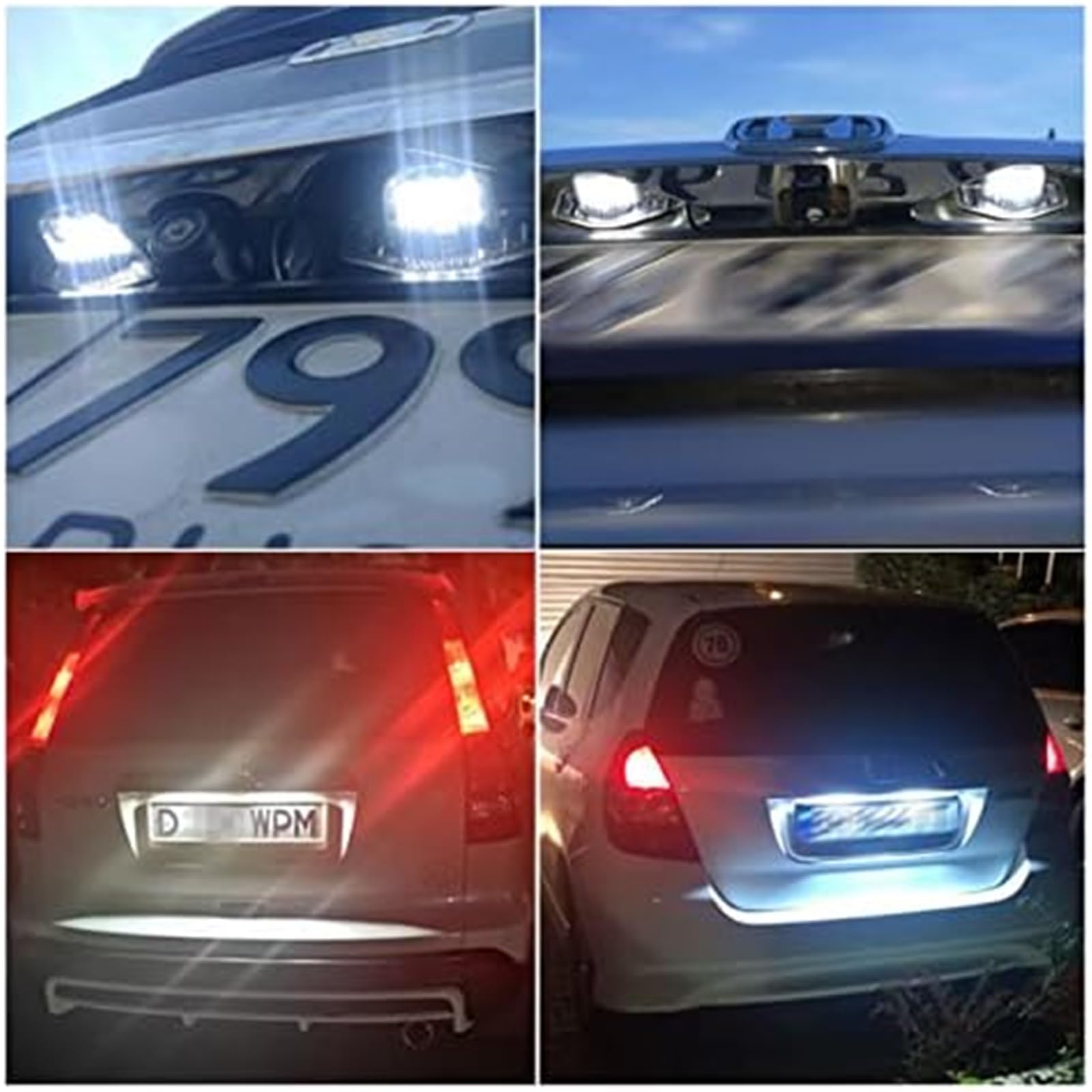 2 szt. oświetlenie tablicy rejestracyjnej samochodu Canbus, do CRV Fit, do JAZZ, Hrv Frv Cr v Odyssey Stream 12V SMD 18 lampa numeryczna Oświetlenie tablicy rejestracyjnej