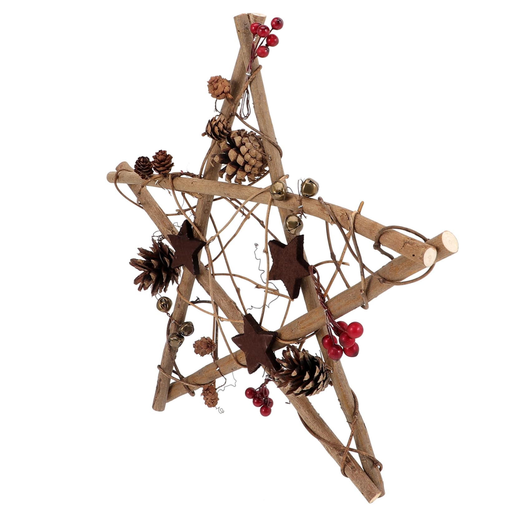 Cabilock Decorazione Forma di Stella per Albero di Natale Ciondolo da Appendere Ornamento Natalizio in Materiale Sicuro e Robusto Adatto per Decorare Albero di Natale Porta Muro e Altri