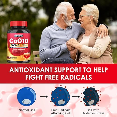Miniatura 6 de CoQ10 300mg con PQQ y Shilajit - Potente antioxidante para la salud del corazón y el cerebro y la producción de energía - Alta absorción con