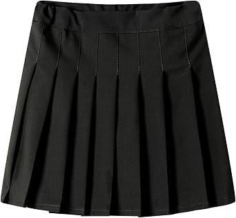 LittleSpring Pleated Girl School Uniform Skirt with Inner Shorts