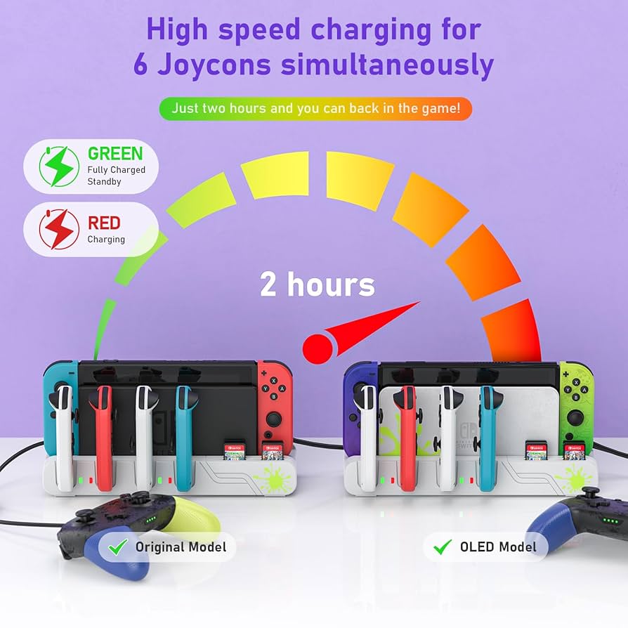 Nintendo Switch 本体 + Splatoon 3 + 充電器 Amazon.com: Switch Game Storage with Controller Charger for