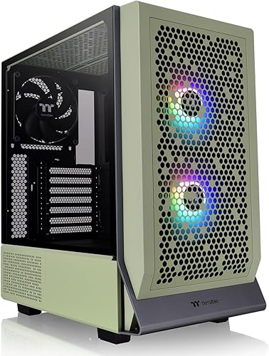 Thermaltake Ceres 300 Matcha Green Mid Tower E-ATX carcasa para computadora con panel lateral de vidrio templado 2 ventiladores CT140 ARGB