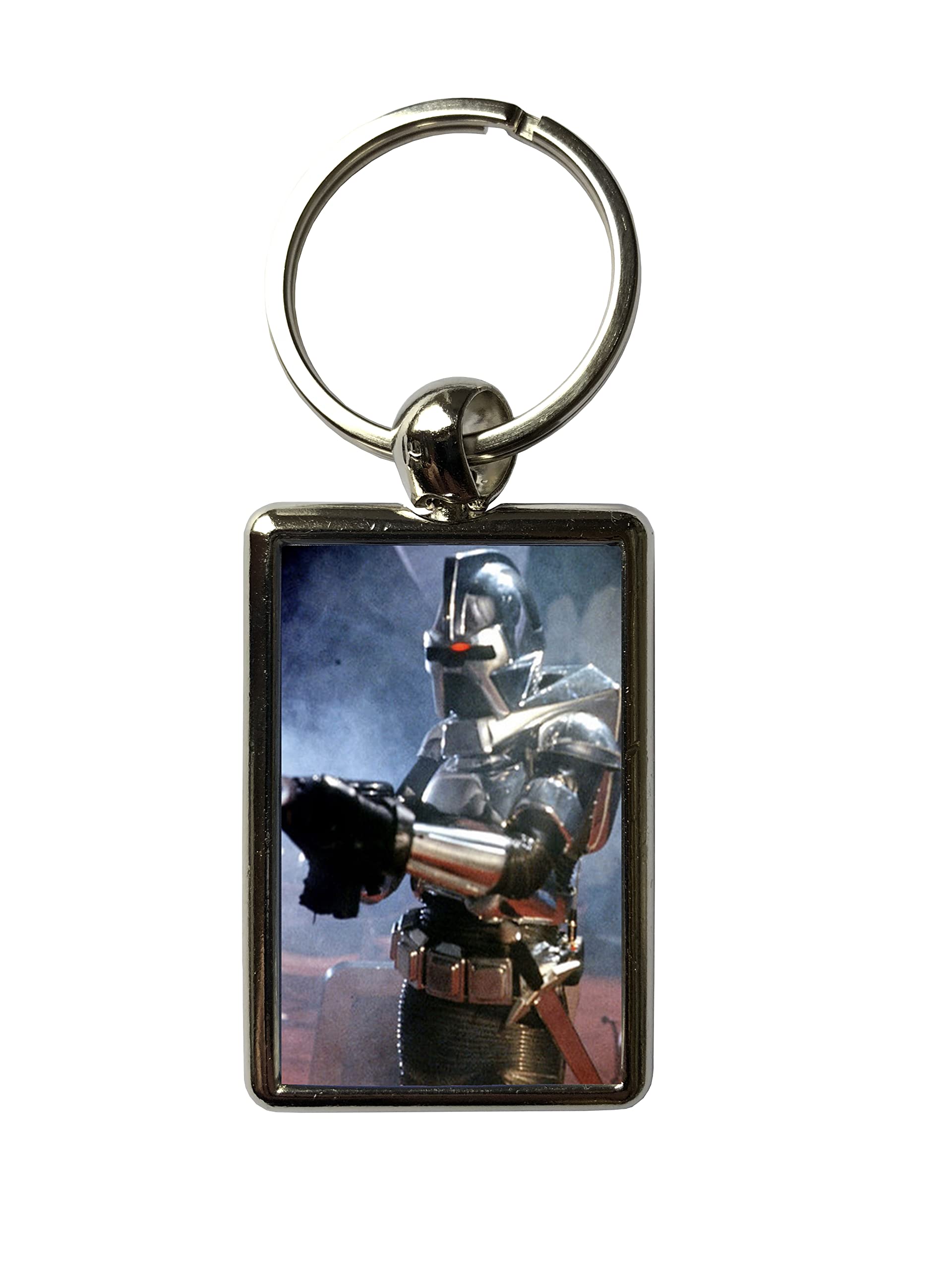 Super Universe Unisex Silver Battlestar Galactica Original Cylon Metal Keyring – Classic Sci-Fi Collectible