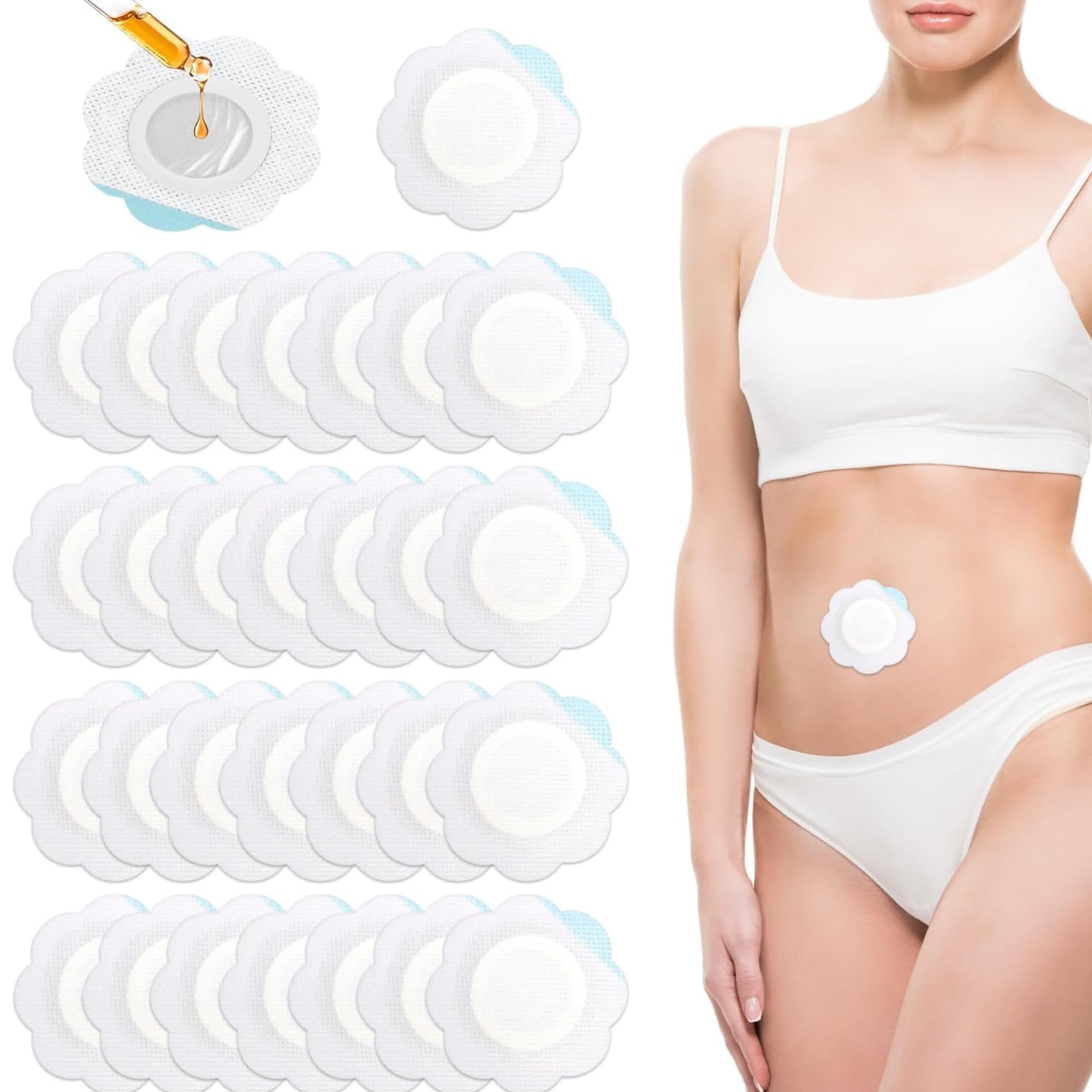 Castor oil patches for Belly Button pack wrap tummy for all kinds of skin type mainly for women
