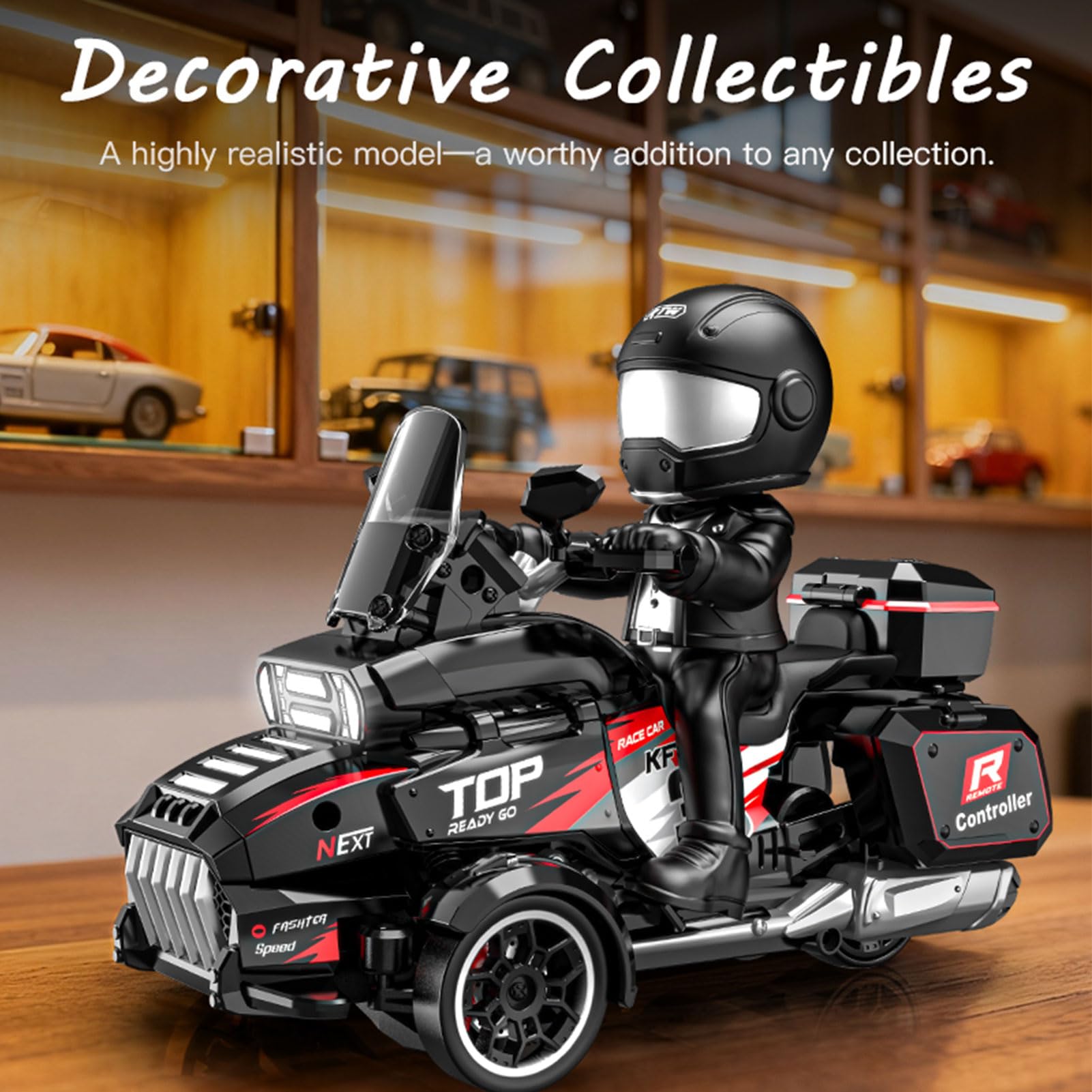 Goolsky Motocicleta de deriva teledirigida de 2,4 G en escala 1:43 (rojo)