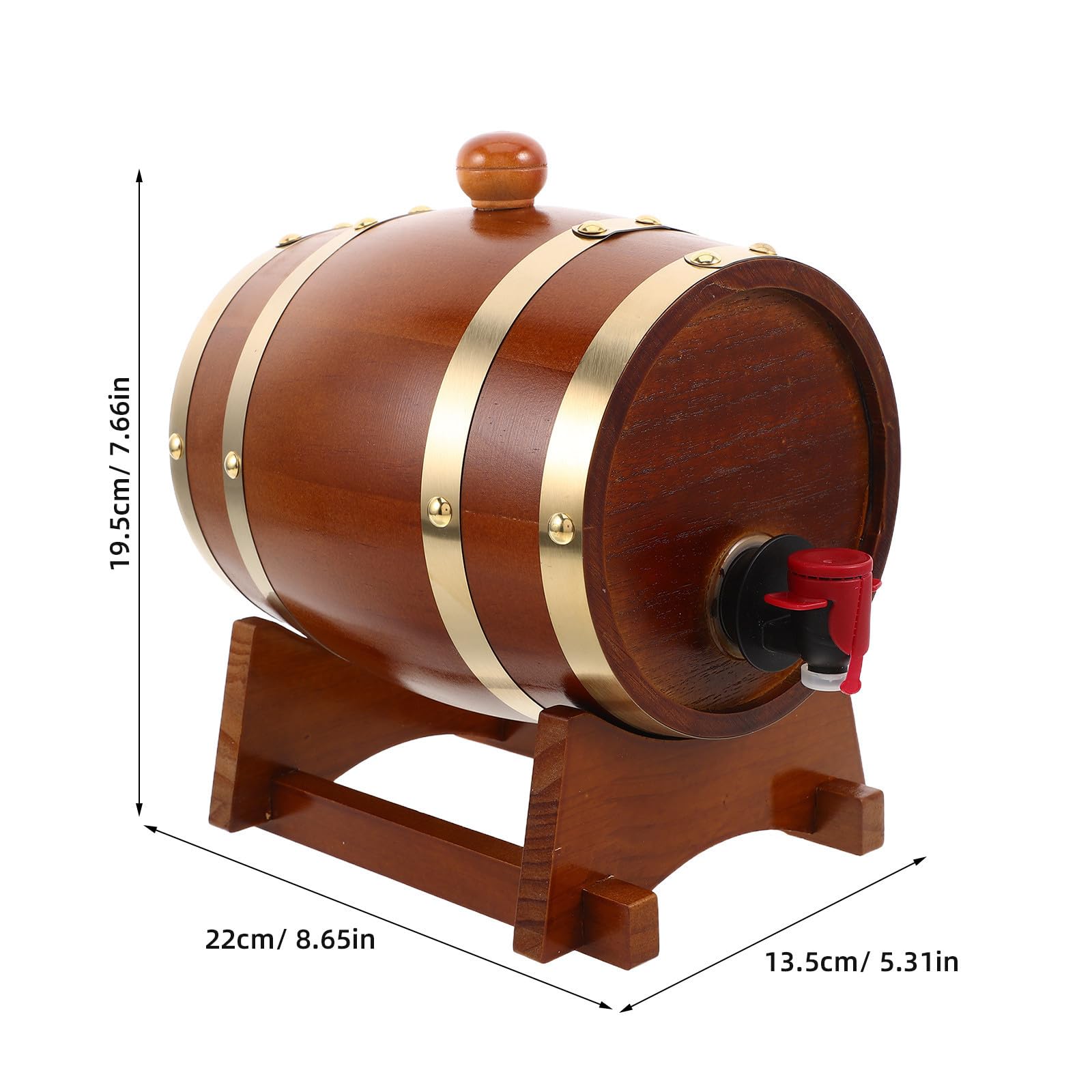 Barril de Roble de 1.5 con Soporte y Grifo para Añejar