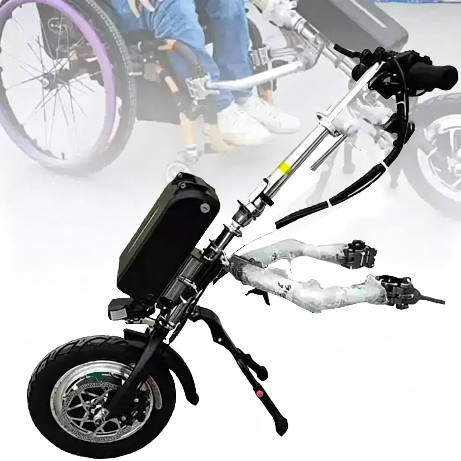 Dispositivo di Traino per Sedia A Rotelle,Pneumatico da 12",con Display A-15AH