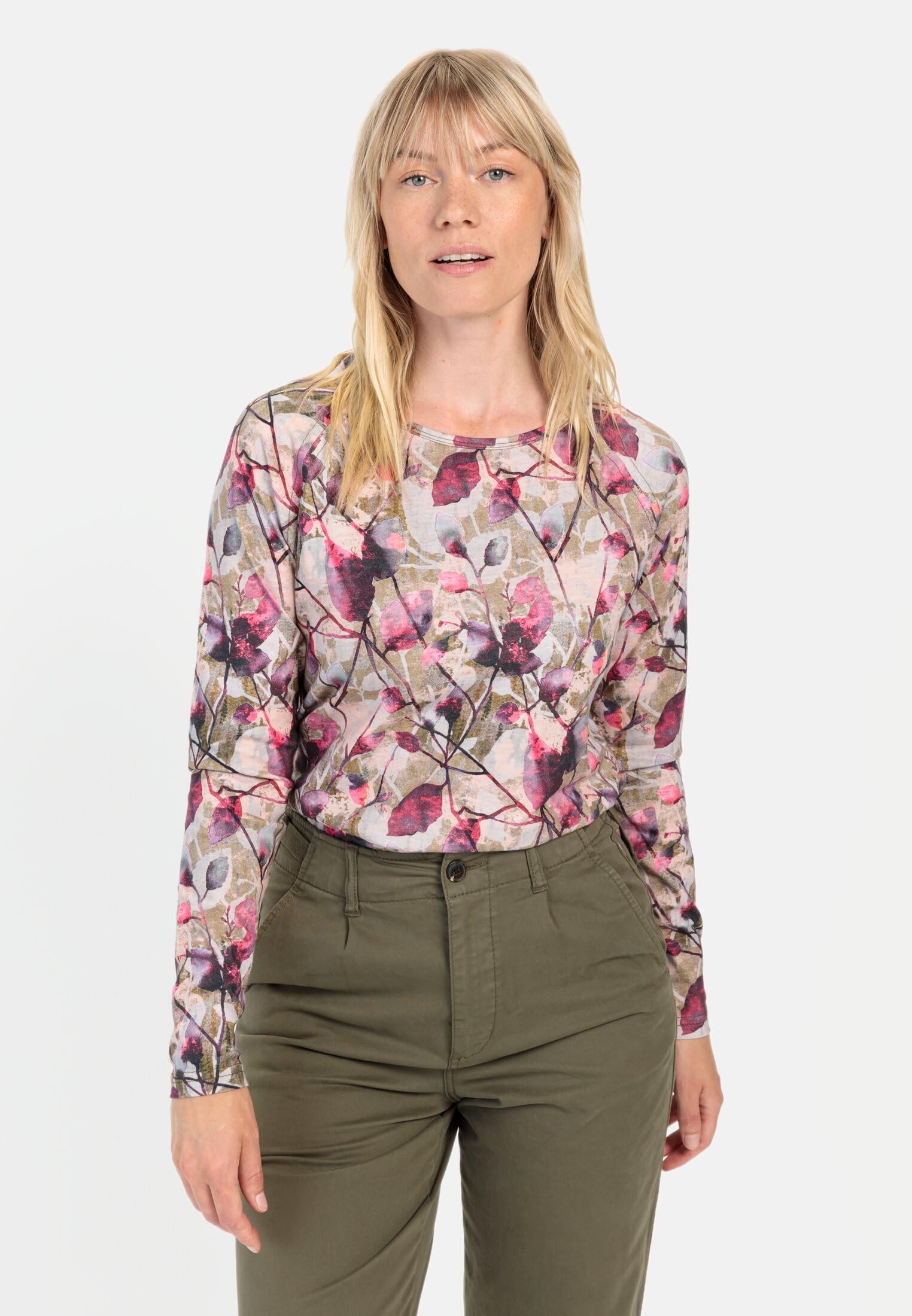 camel active Damen Langarmshirt aus Organic Cotton