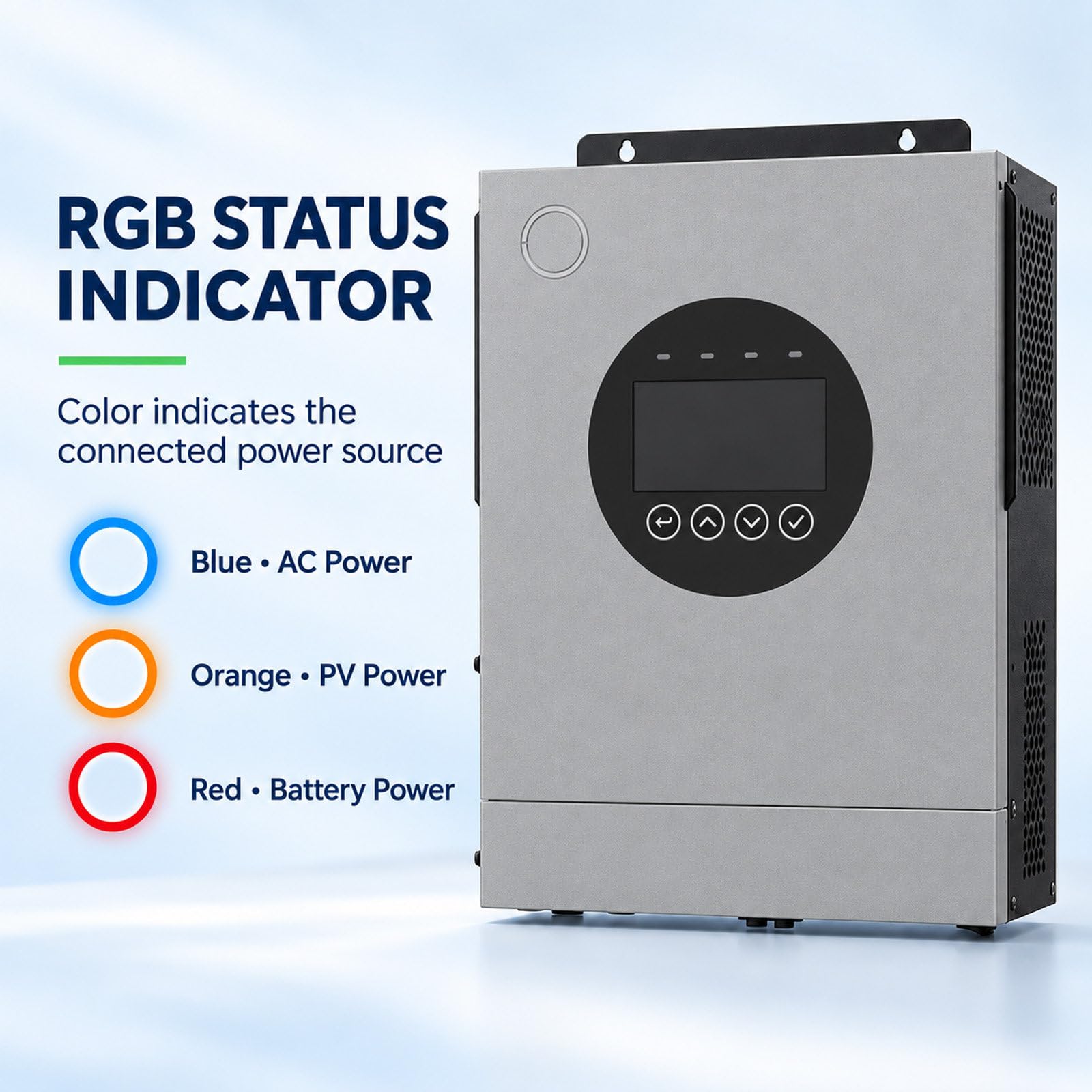 Inversor solar híbrido de 6500 W con controlador MPPT de 48 V Grey