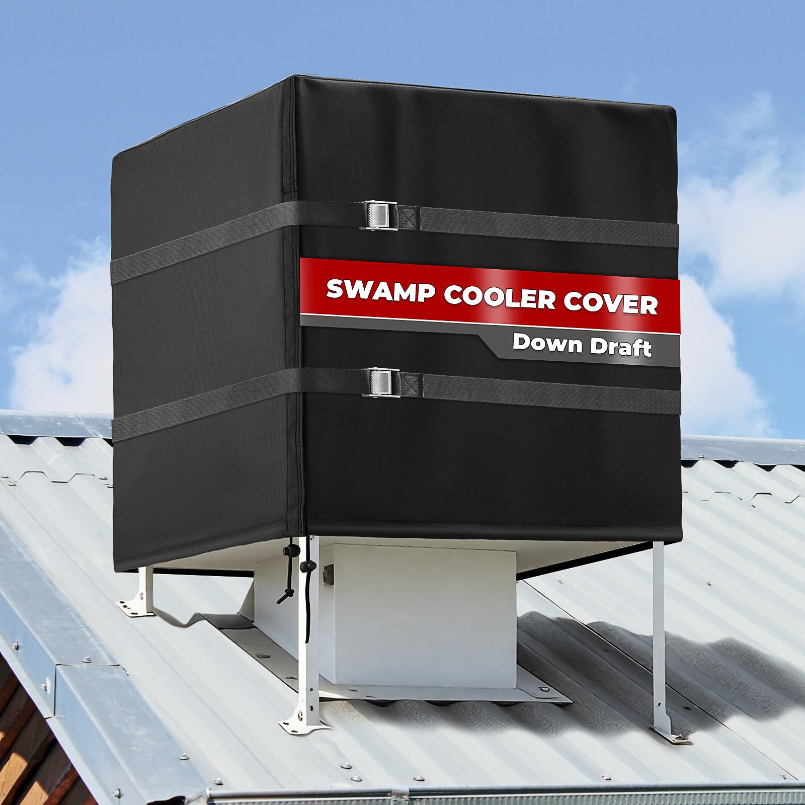 Down Draft Swamp Cooler Cover for Evaporative Cooler 34"Wx34"Dx36"H, Black