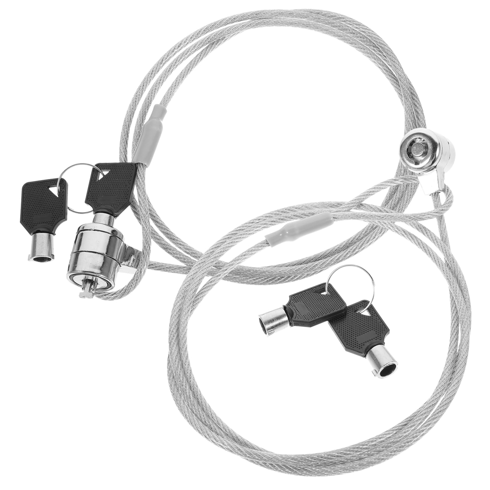 ARTIBETTER 2sets Laptop Locking Cable Keyed Security Lock for Tablets Monitors Flexible -Theft Cable Easy One-Hand Engagement Compatible All Devices