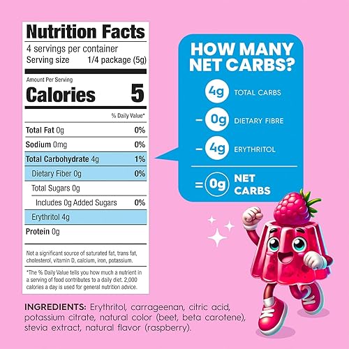 Miniatura 18 de Simply Delish Postre de gelatina de fresa totalmente natural, postres a base de plantas sin culpa, sin azúcar, sin OMG, sin gluten, sin lactosa