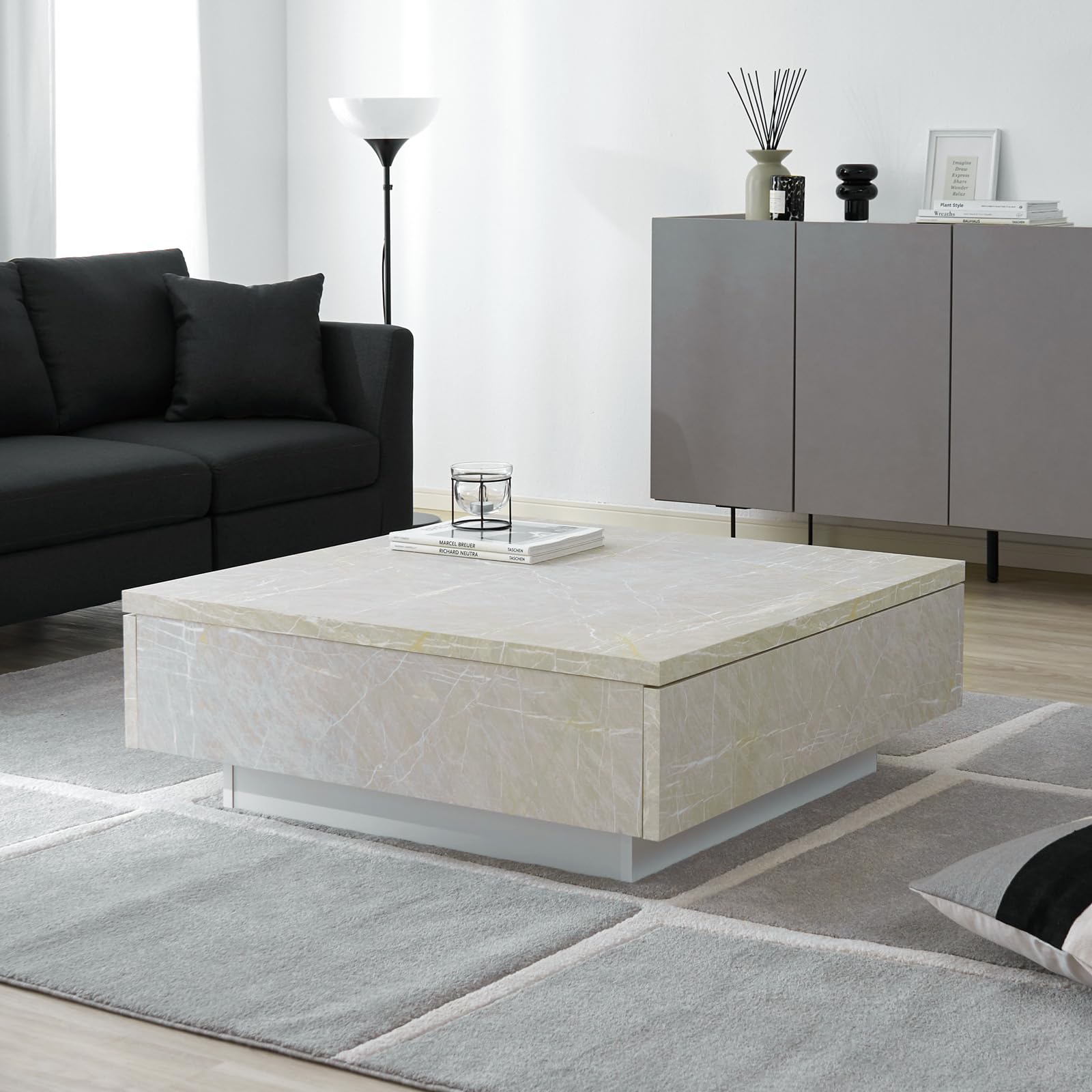 Amazon.co.jp: LOWYA ロウヤ ローテーブル リビングテーブル 引き出し  