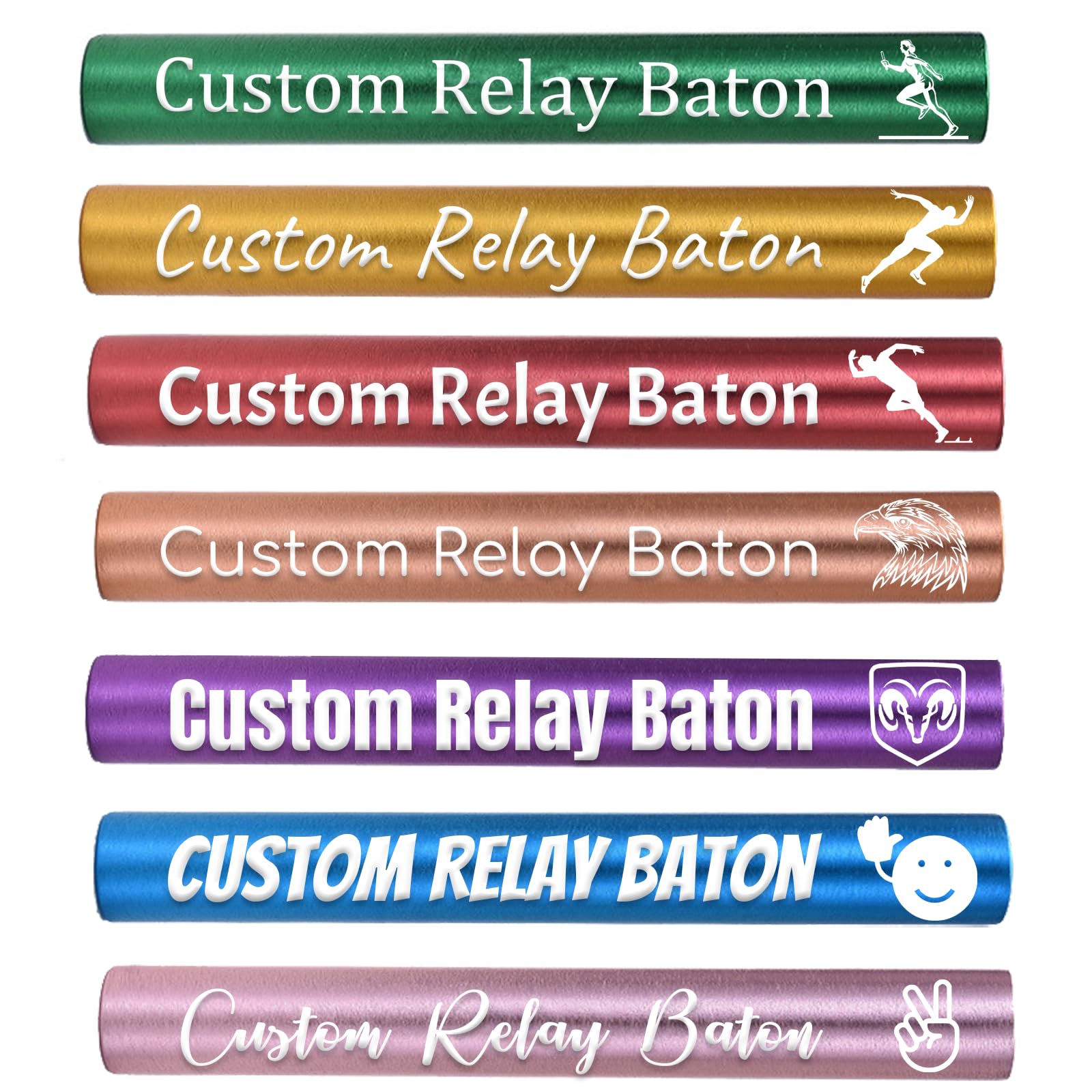 FCQIANKM Custom Track Field Relay Batons Personalized Aluminum Relay Baton for Race Equipments for Running Race Team Suitable for Outdoor Sports Practice Athlete School Teaching