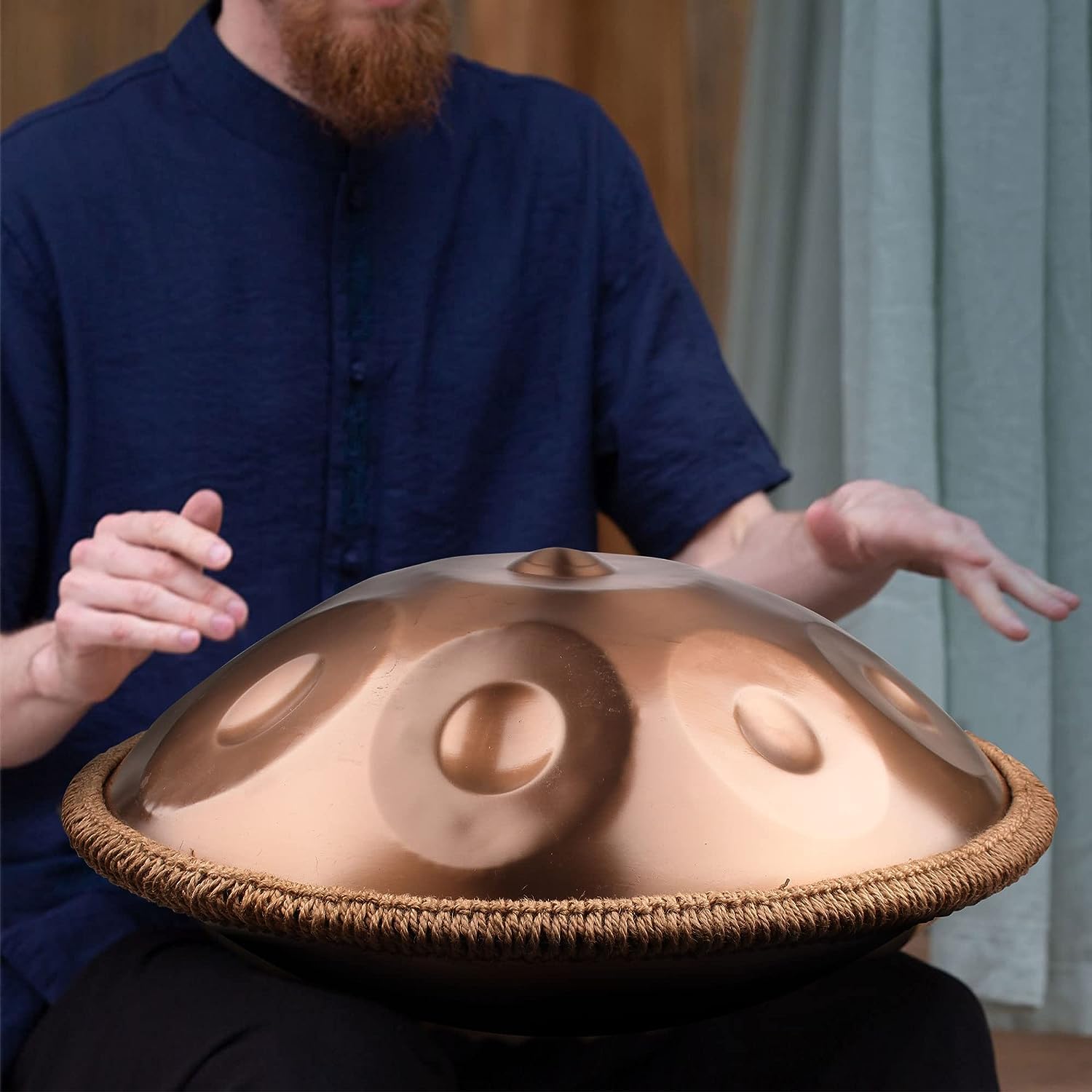 Tamburo a mano armonico professionale blu, 10 note, 55 cm, 440 Hz, acciaio, custodia morbida, percussione armonica per guarigione del suono, meditazione e yoga