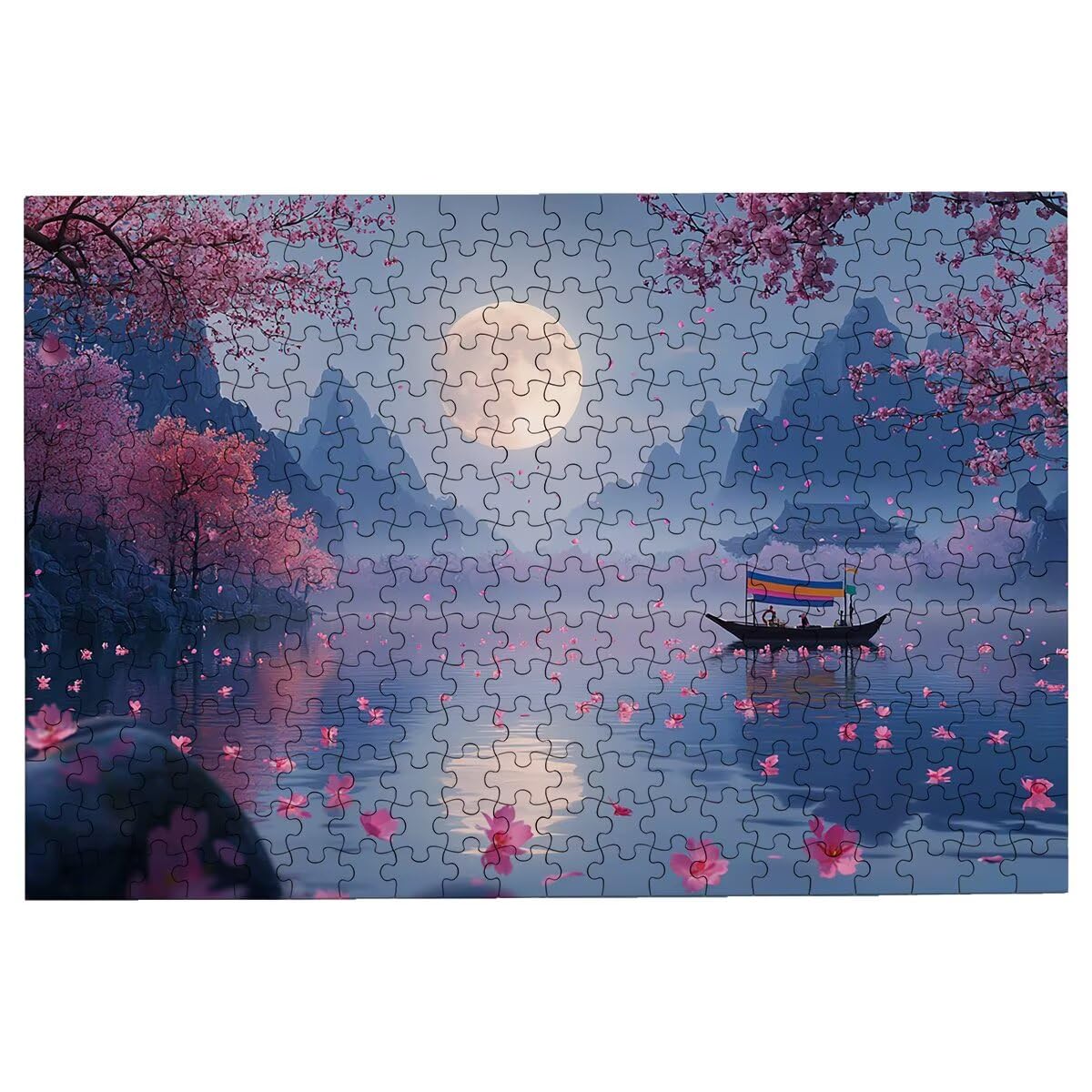 Puzzle 4000 sztuk krajobrazy, puzzle księżyc, puzzle 4000 dorosłych, puzzle dla dorosłych z pudełkiem prezentowym, drewniane puzzle wyzwanie dla całej rodziny, oryginalne prezenty dla kobiet dekoracja