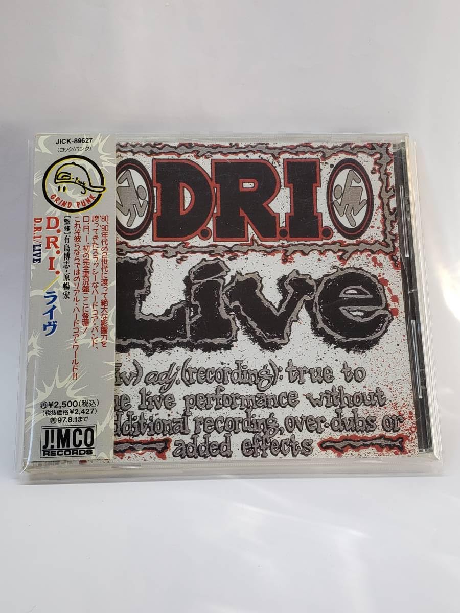 Amazon.co.jp: D.R.I.／LIVE／ライヴ／国内盤CD／帯付／1995年発表