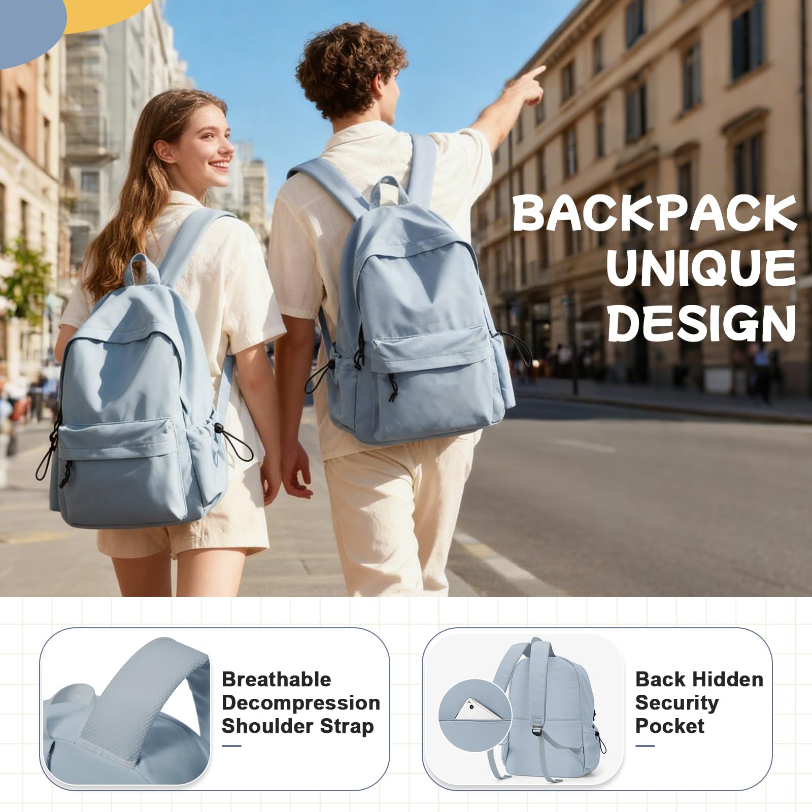 HYC00 Mochilas Escolares,Mochila Escolar Adolescente Mochilas Colegio Niña Mochila Instituto Chica mochila Universitaria Mujer Mochila Portatil Mochilas Tipo Casual Backpack para Escolar Viaje Trabajo
