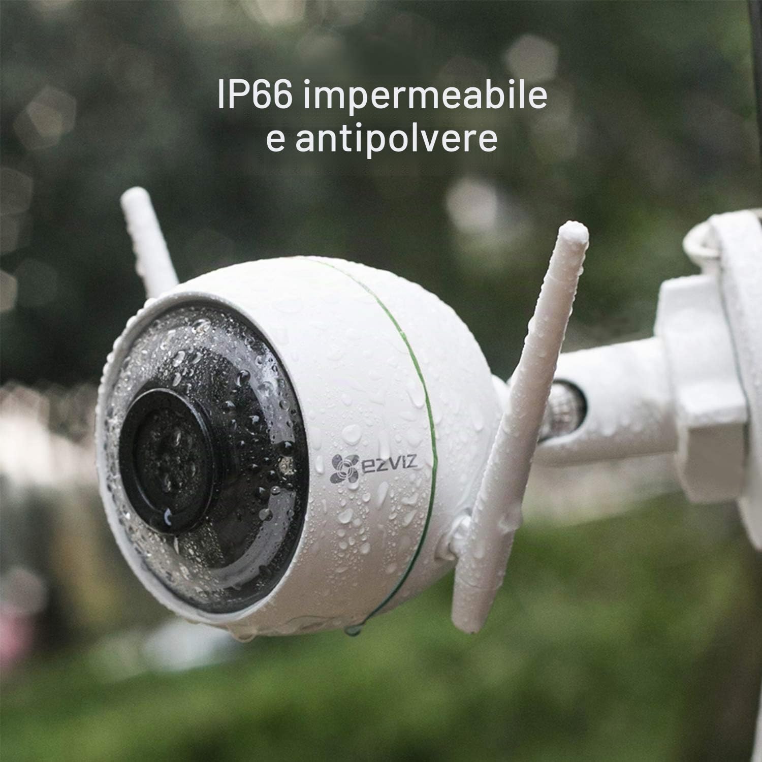 EZVIZ C3WN Telecamera WiFi Esterno 1080p Versione Videocamera Sorveglianza da Esterno con Visione Notturna Fino a 30M, Doppia Antenna Wi-Fi, Notifiche in Tempo Reale, IP66, Compatibile con Alexa