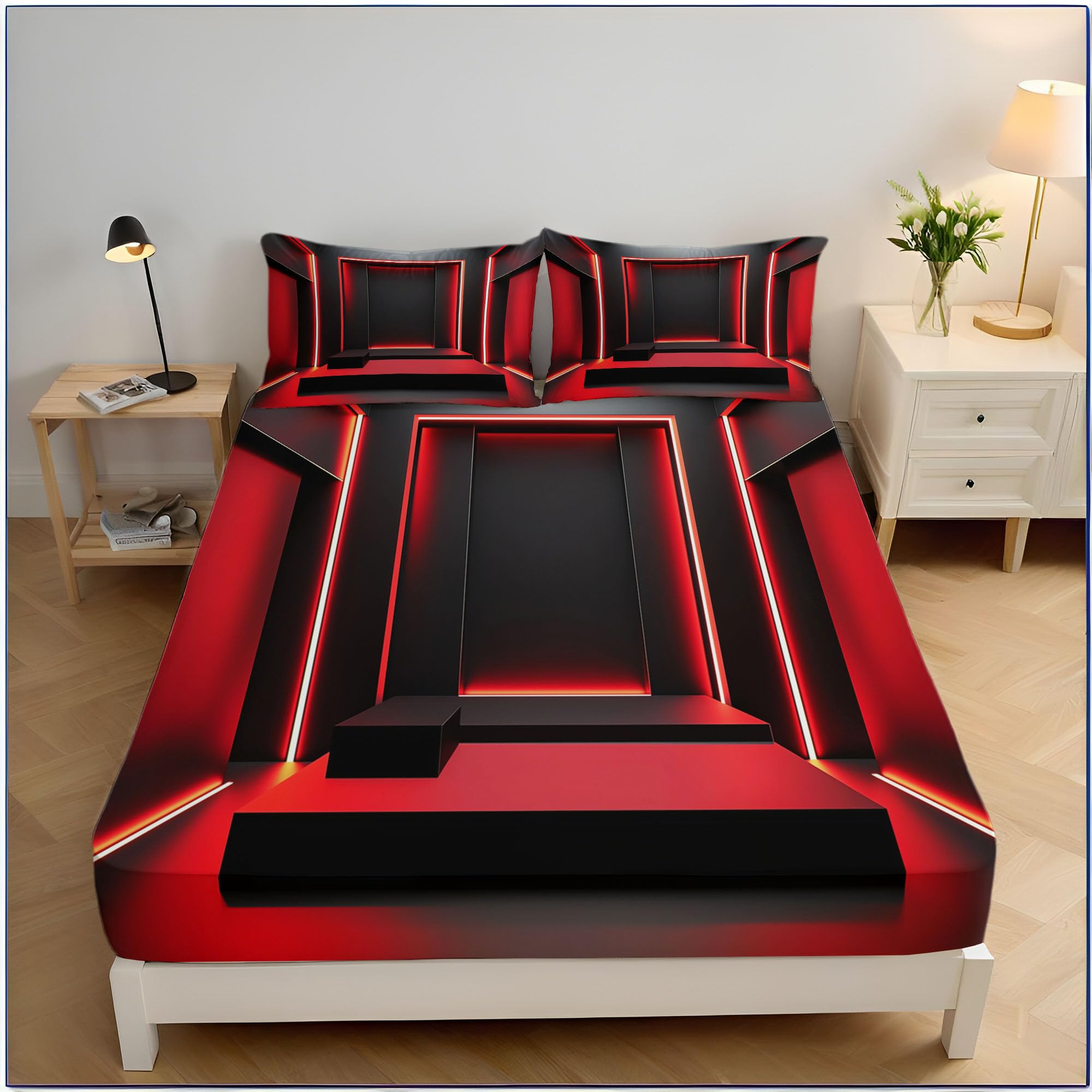 Drap housse pour matelas épais 120x190 cm, parure facile à border avec taies