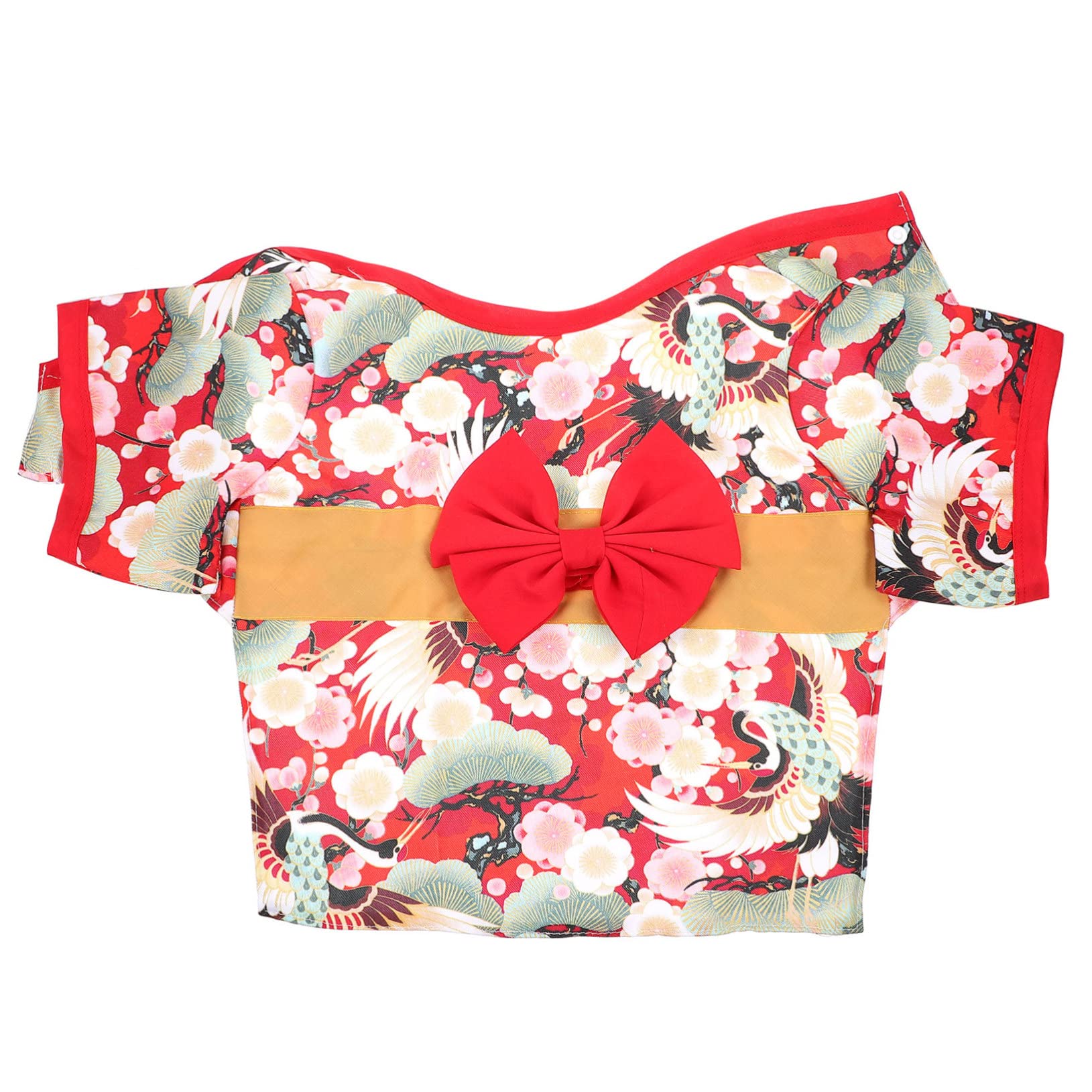 POPETPOP1pc Clothes for Pets Puppy Jumper Dog Japanese Kimono Japan Kimono Small Dog Costume Puppy Kimono Costume Red Dresses Ditsy Floral Dresses Japanese Dog Kimono Apparel Pet Outfit