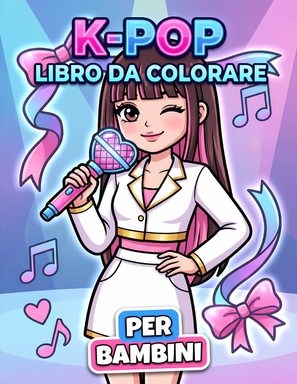 Libro da Colorare K-Pop: Oltre 60 Illustrazioni Facili E Allegre Ispirate Alla Musica Coreana Per Bambini E Ragazzi